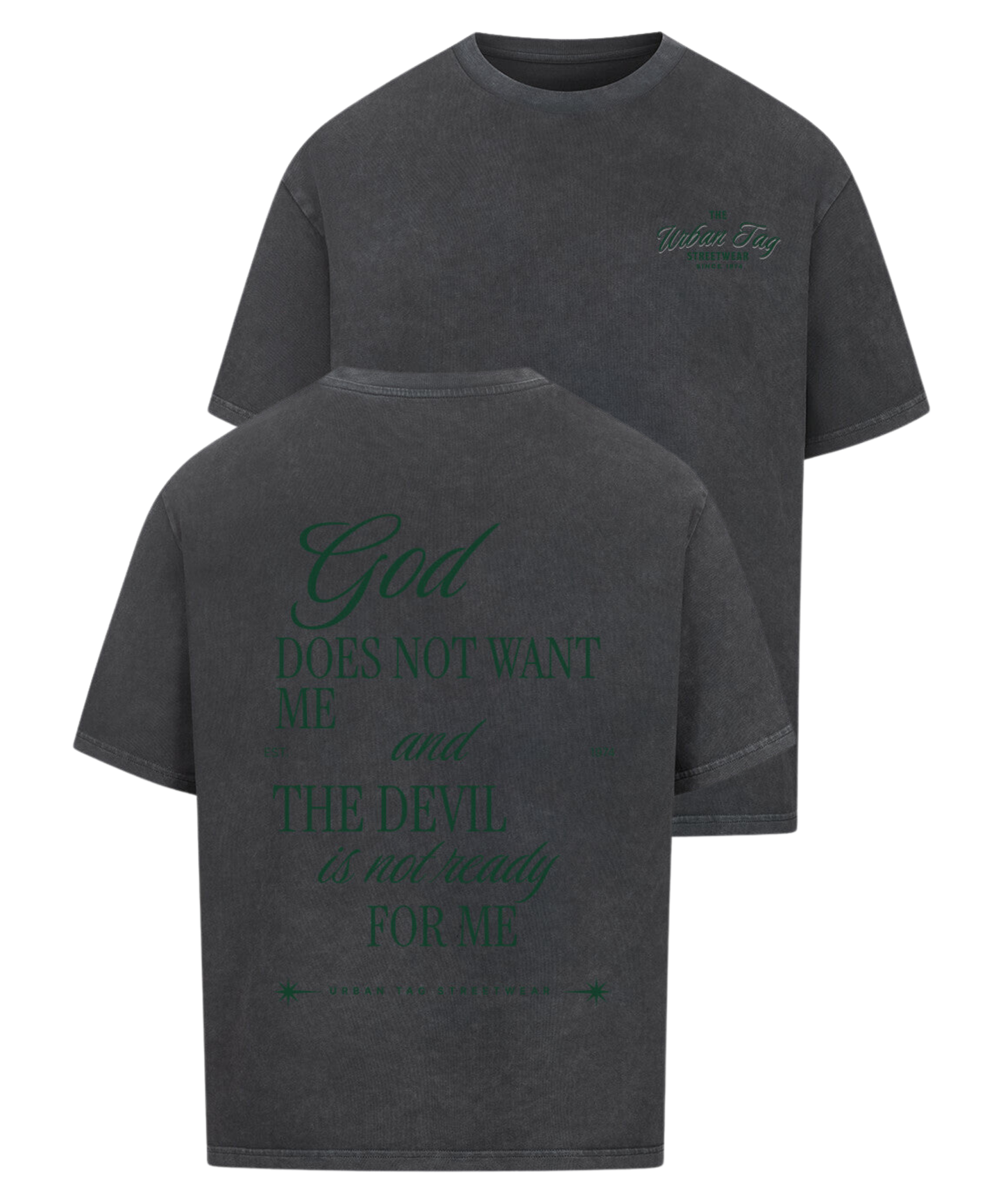 Urban Tag Oversized T-Shirt – "God & Devil"