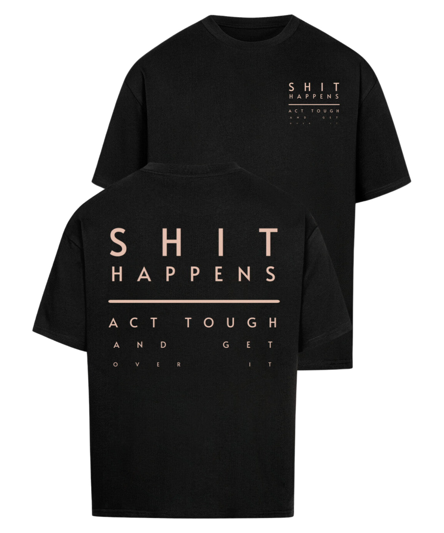 Urban Tag Oversized T-Shirt – "Shit Happens"