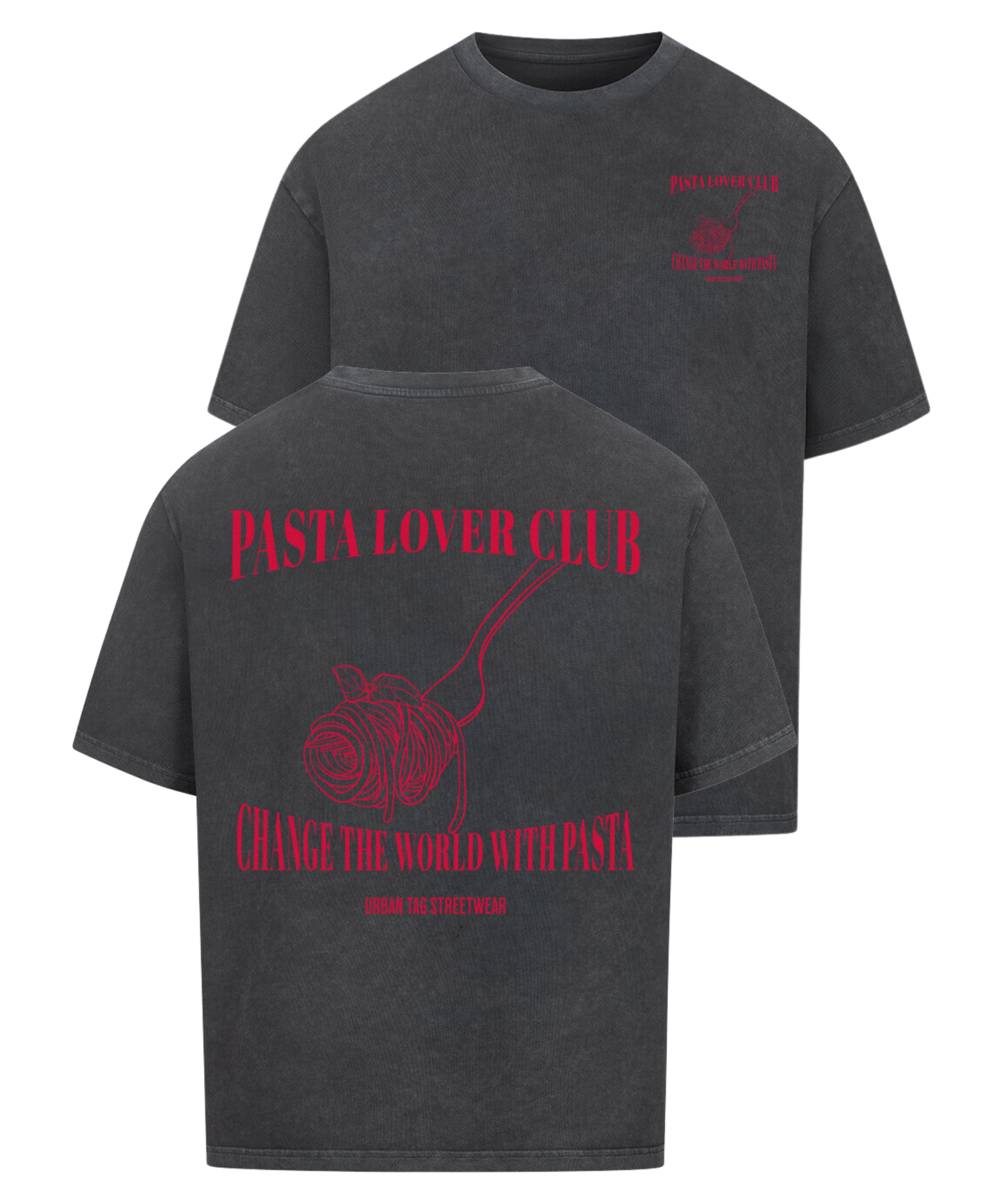 Urban Tag Oversized T-Shirt – "Pasta Lover Club"