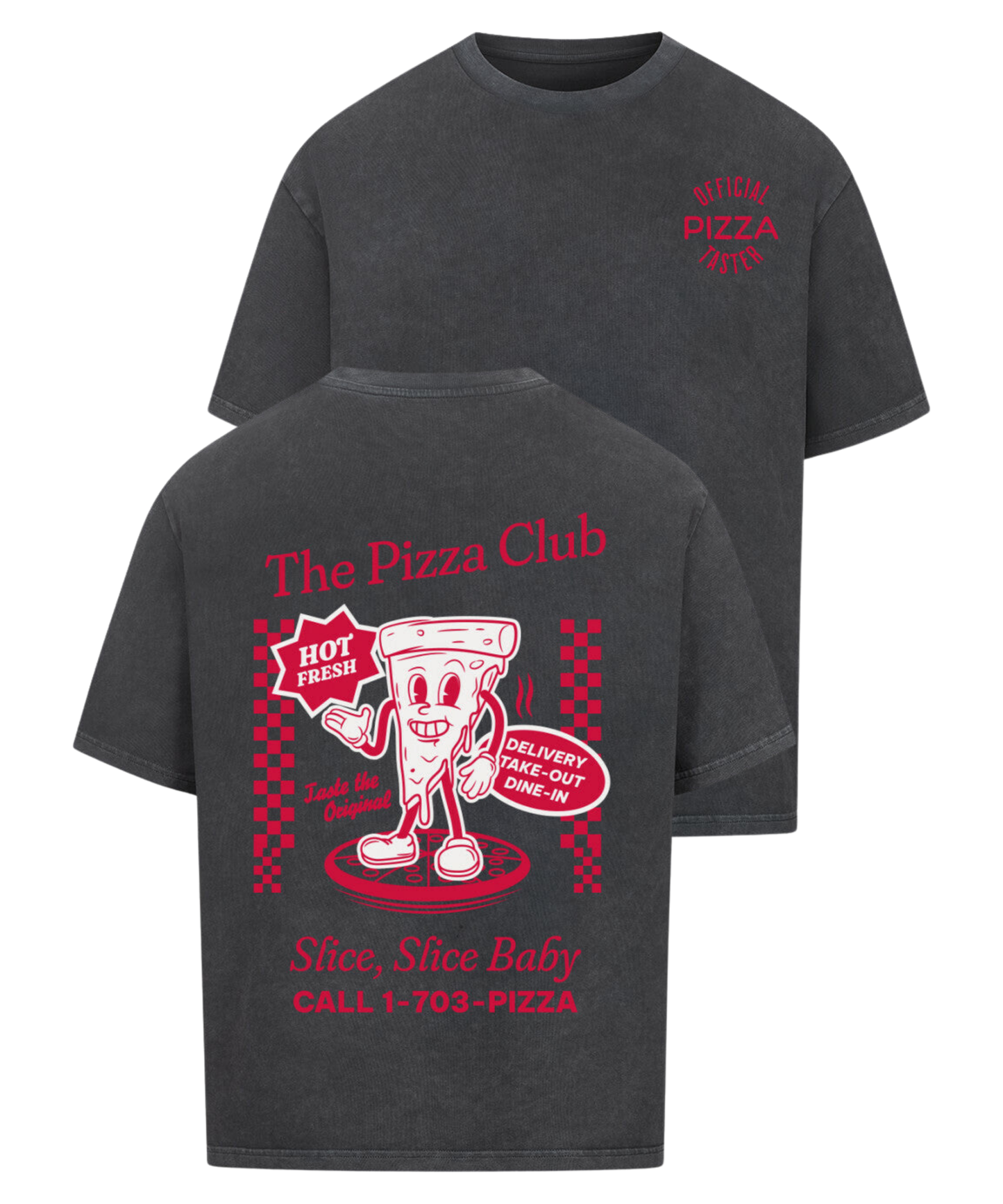 Urban Tag Oversized T-Shirt – "The Pizza Club"