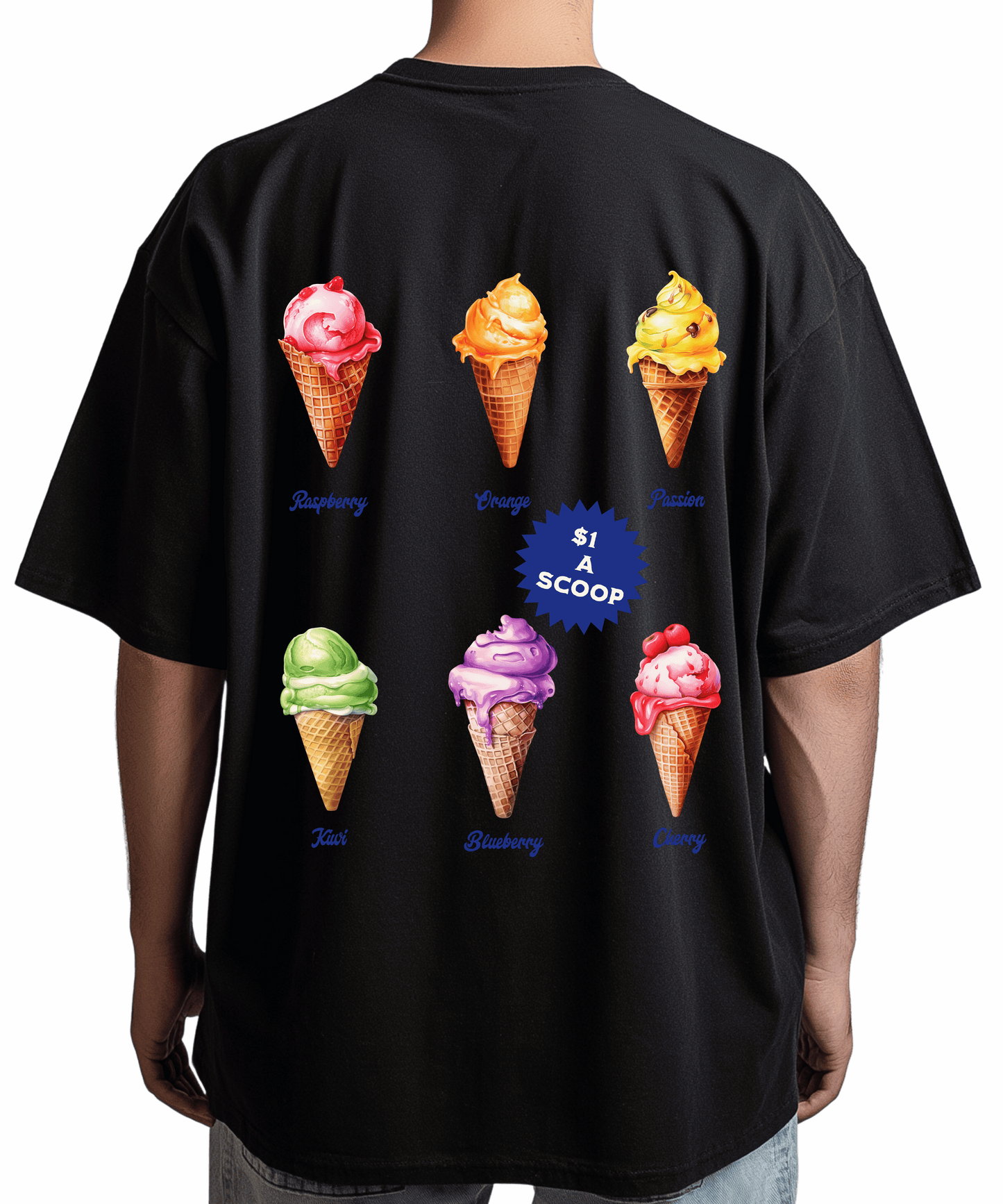 Urban Tag Oversized T-Shirt – "Ice Cream Club"