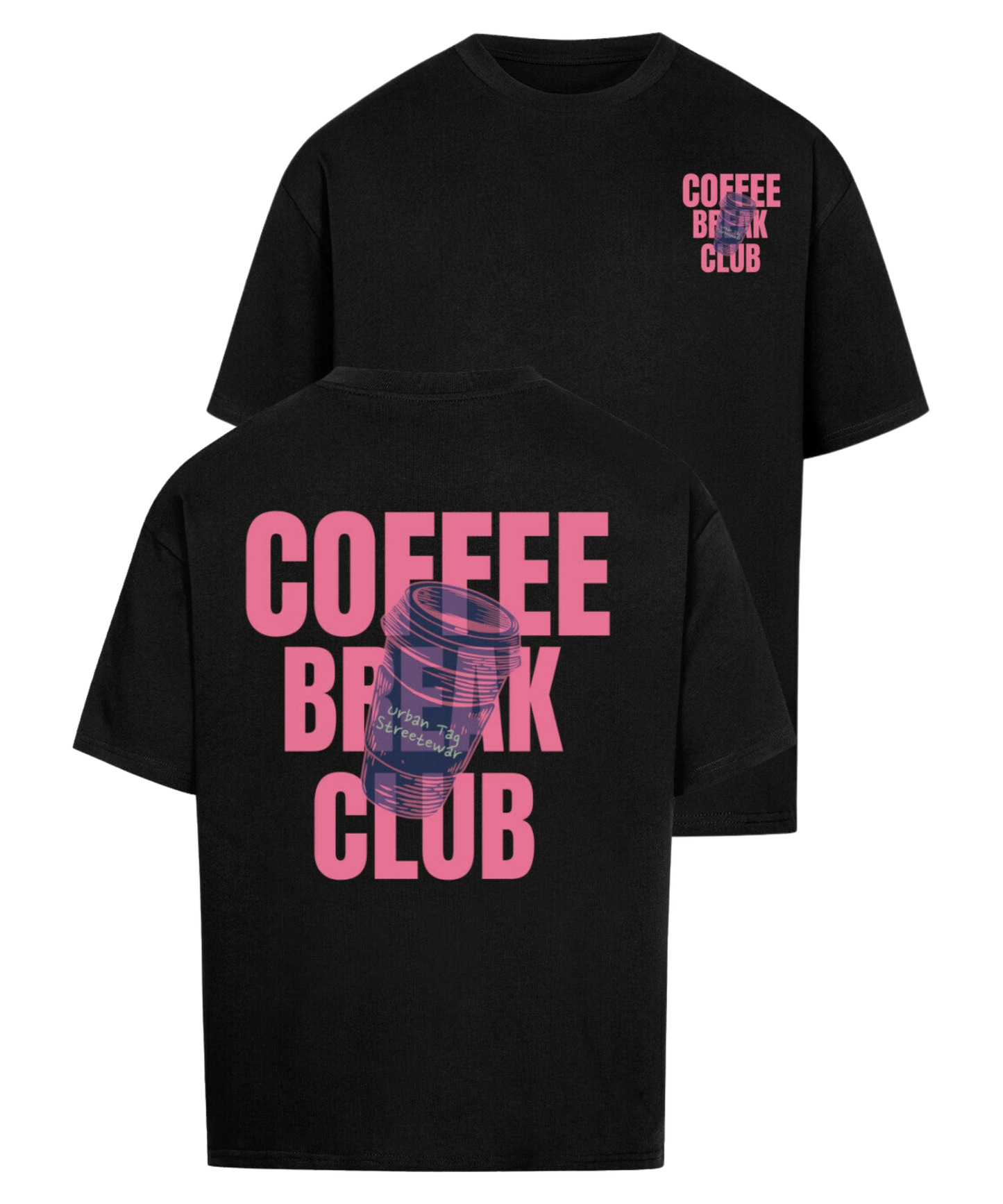 Urban Tag Oversized T-Shirt – "Coffee Break"