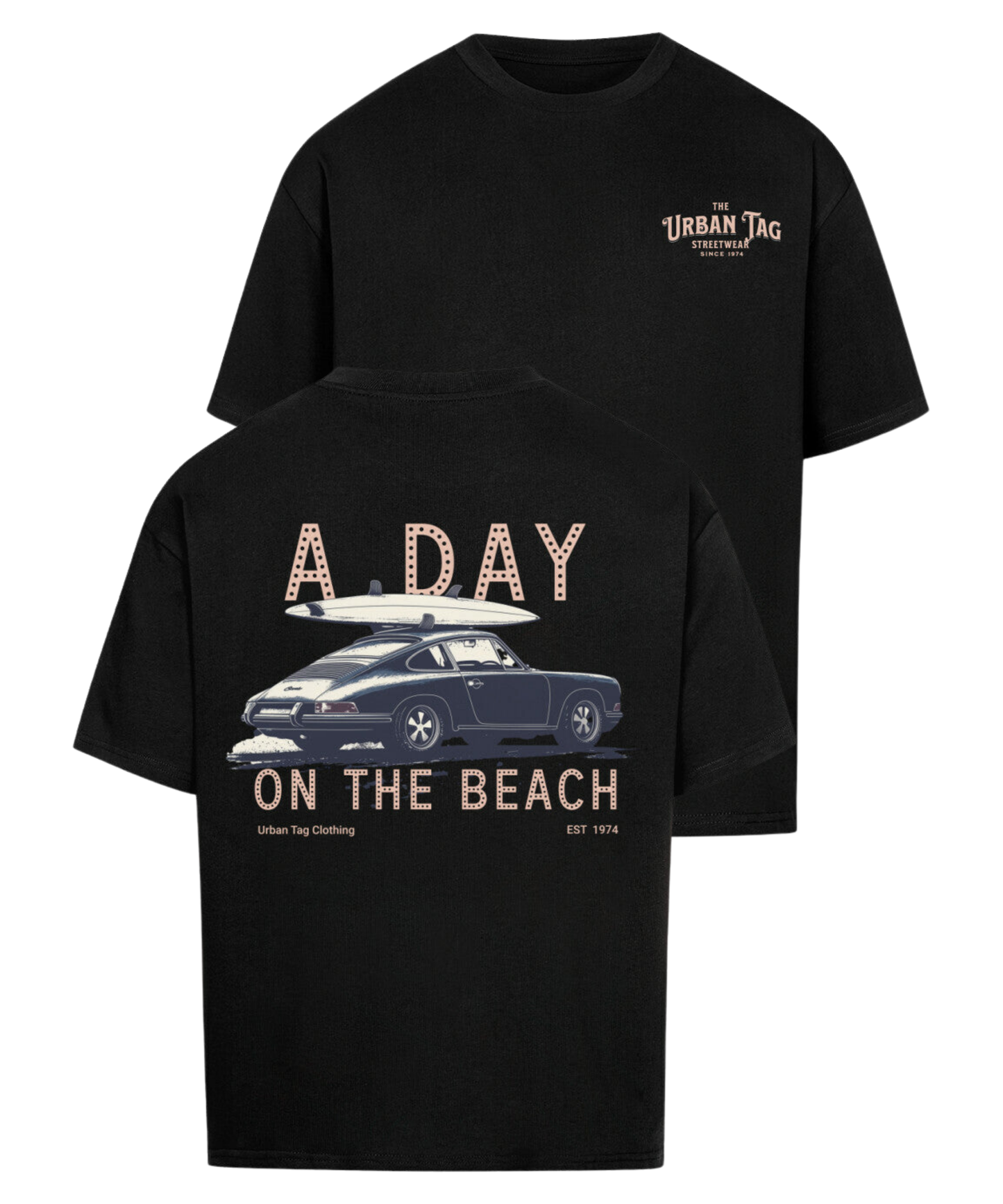 Urban Tag Oversized T-Shirt – "A Day on the Beach"