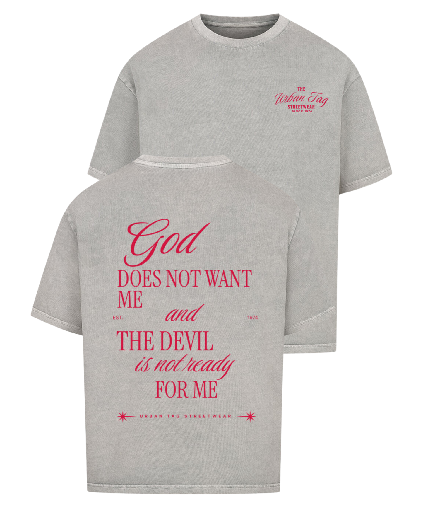 Urban Tag Oversized T-Shirt – "God & Devil"
