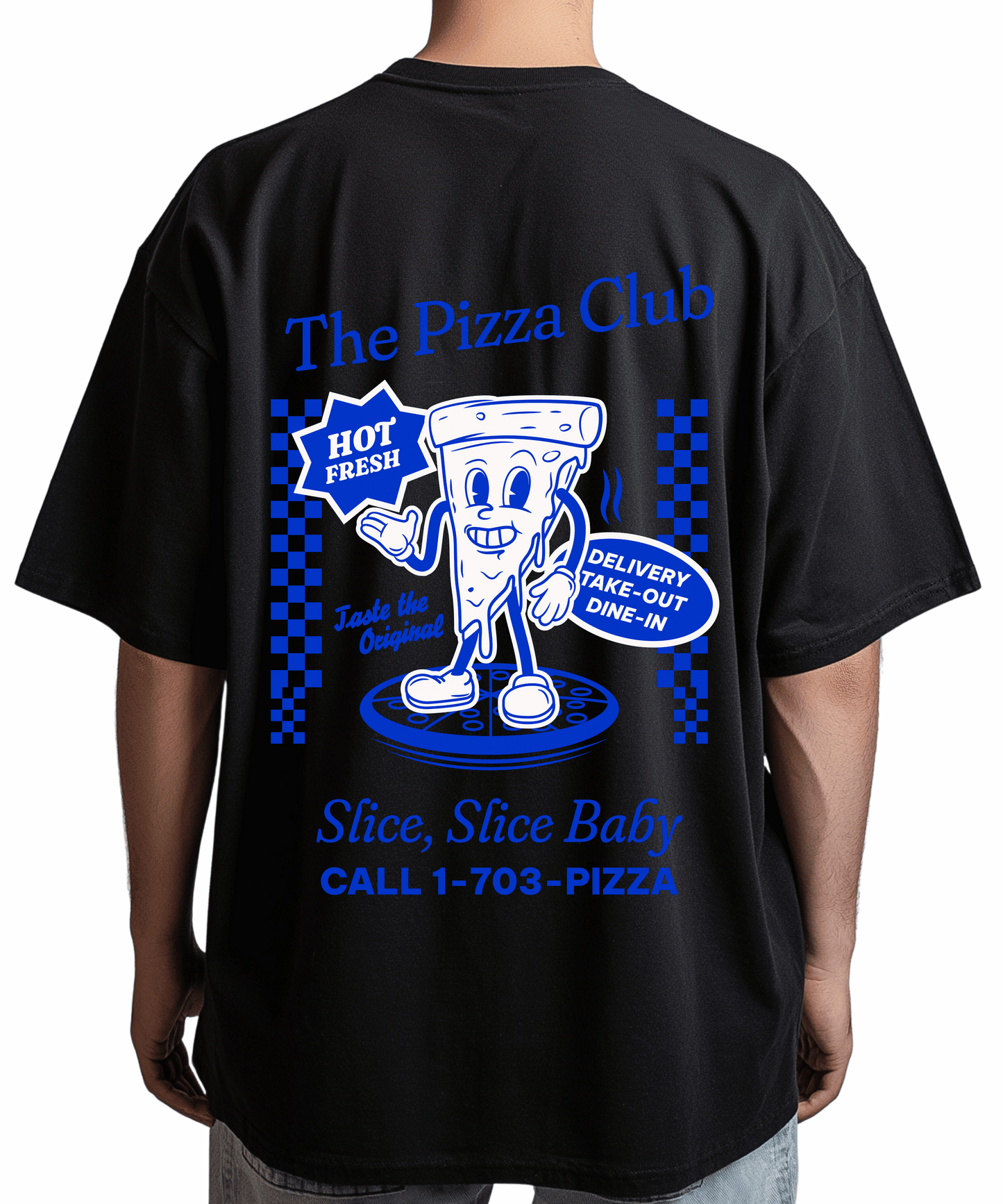 Urban Tag Oversized T-Shirt – "The Pizza Club"