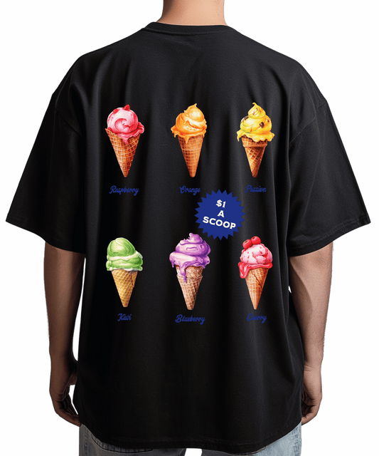 Urban Tag Oversized T-Shirt – "Ice Cream Club"