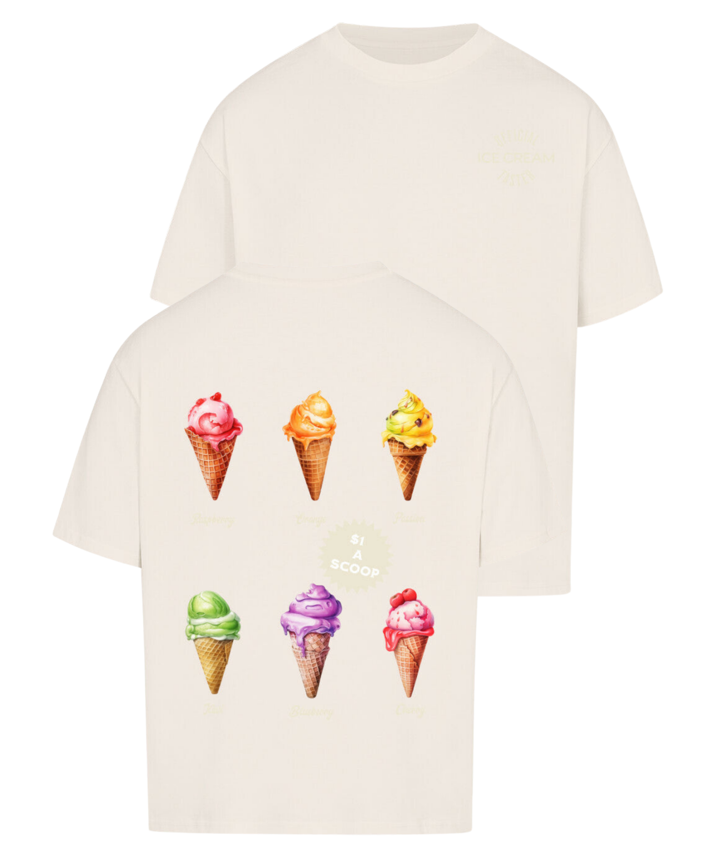 Urban Tag Oversized T-Shirt – "Ice Cream Club"