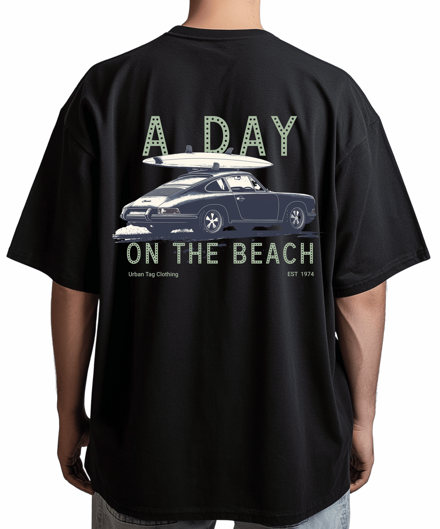 Urban Tag Oversized T-Shirt – "A Day on the Beach"