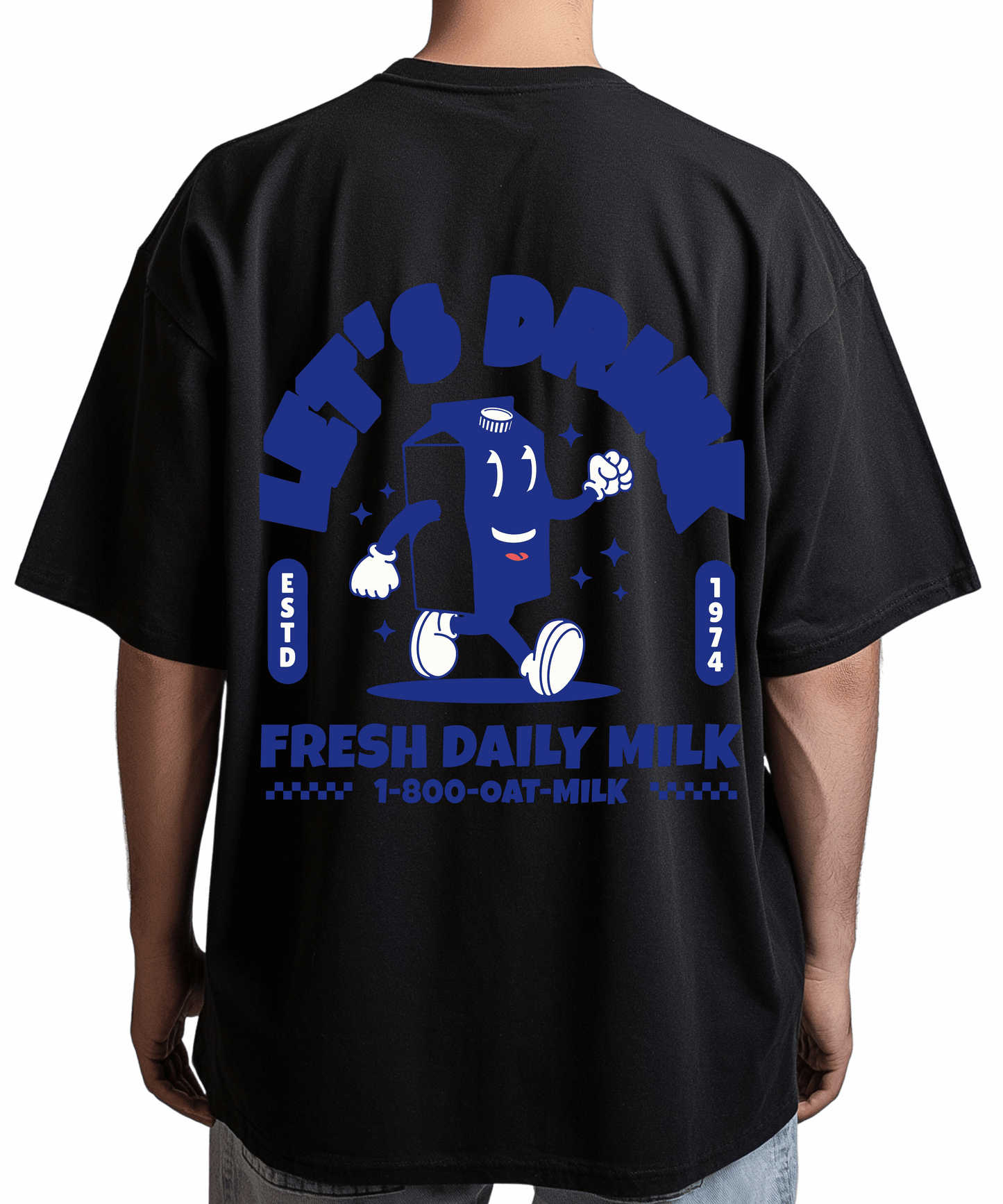 Urban Tag Oversized T-Shirt – "Fresh Daily Milk"