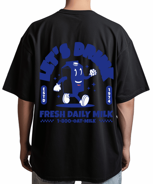 Urban Tag Oversized T-Shirt – "Fresh Daily Milk"