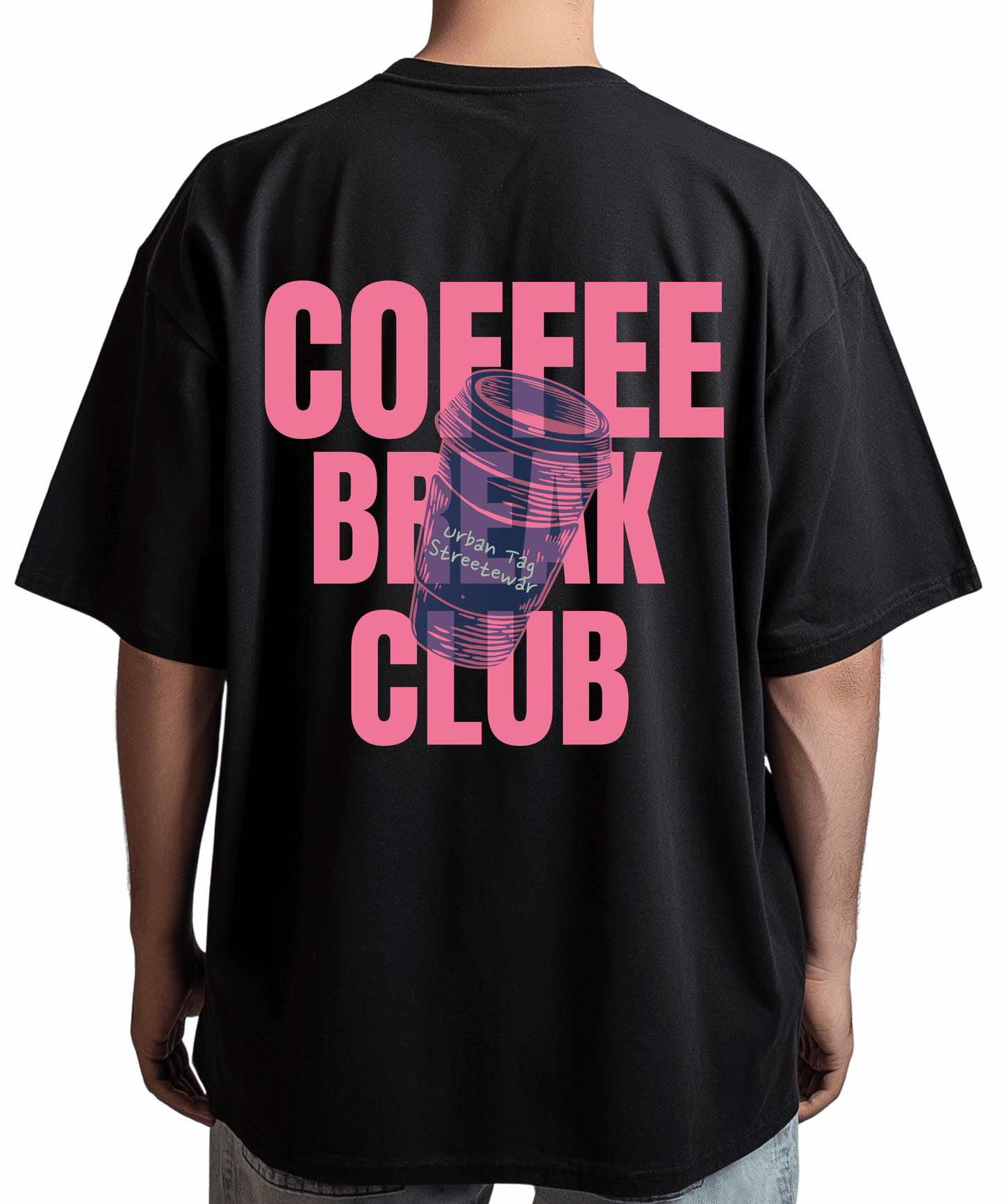 Urban Tag Oversized T-Shirt – "Coffee Break"
