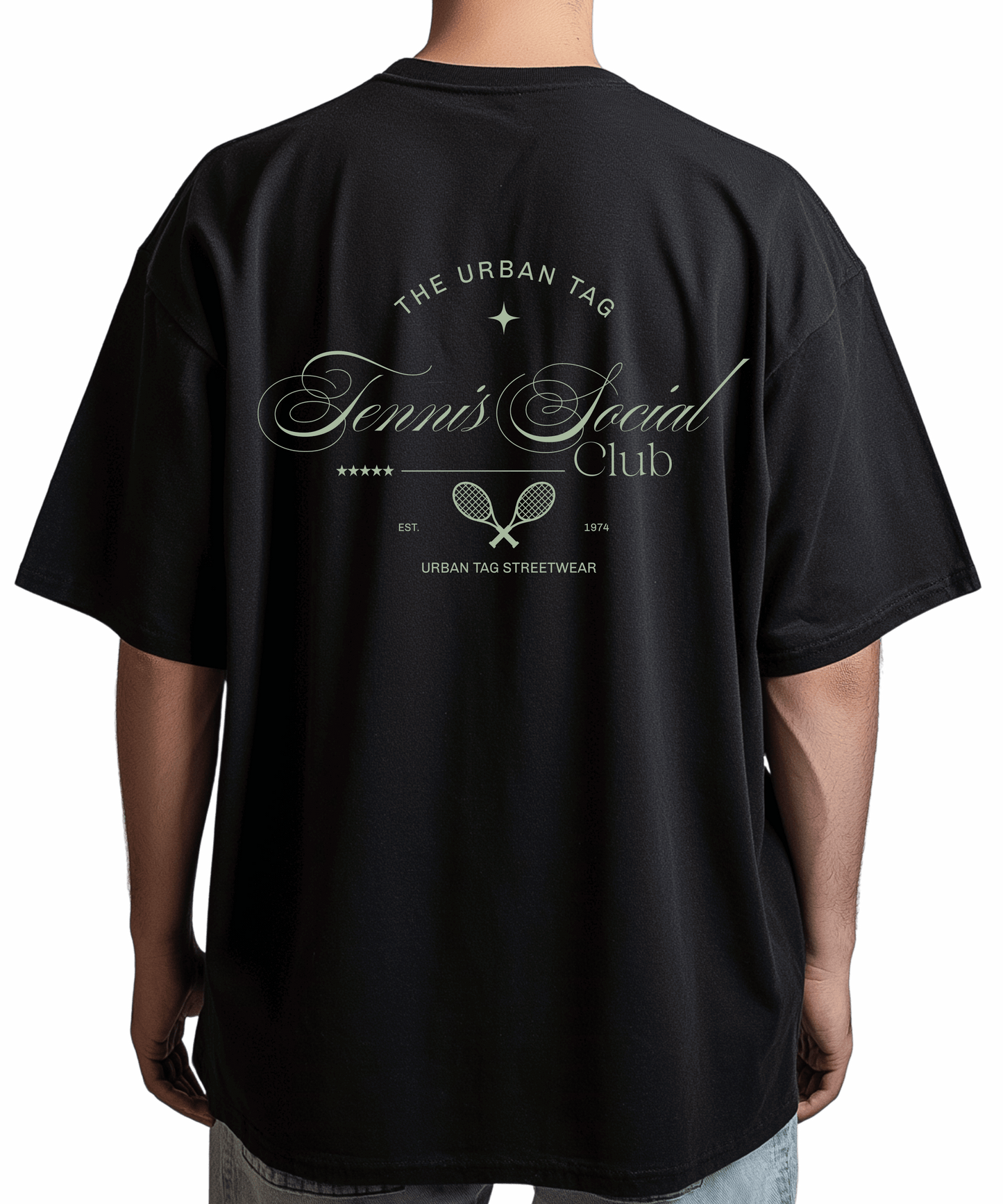 Urban Tag Oversized T-Shirt – "Tennis Social Club"