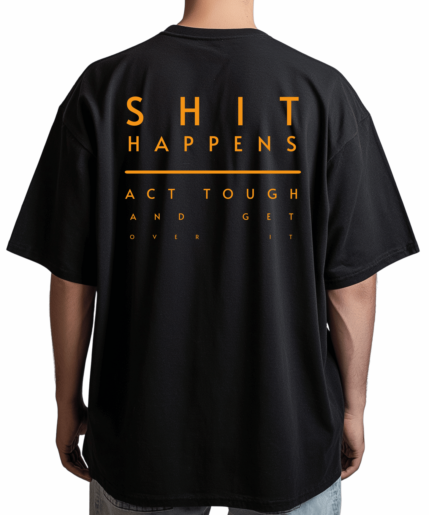 VACANCY Urban Tag Oversized T-Shirt – "Shit Happens"Shirt