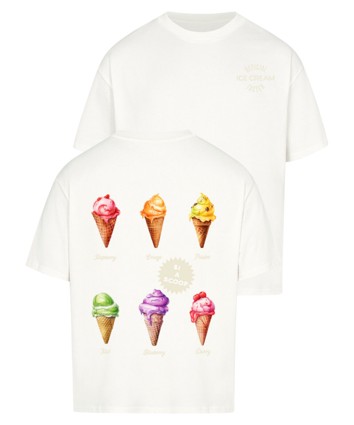 Urban Tag Oversized T-Shirt – "Ice Cream Club"