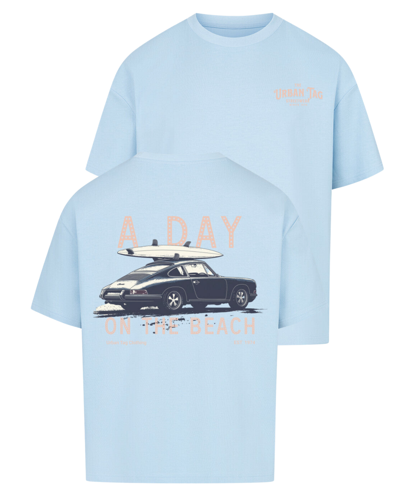 Urban Tag Oversized T-Shirt – "A Day on the Beach"