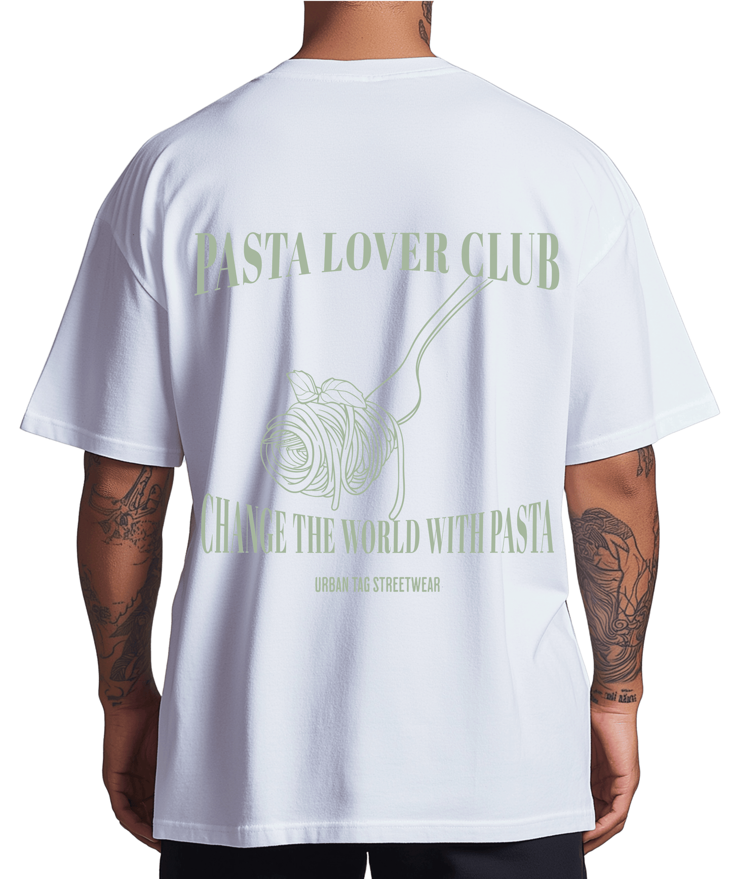 Urban Tag Oversized T-Shirt – "Pasta Lover Club"