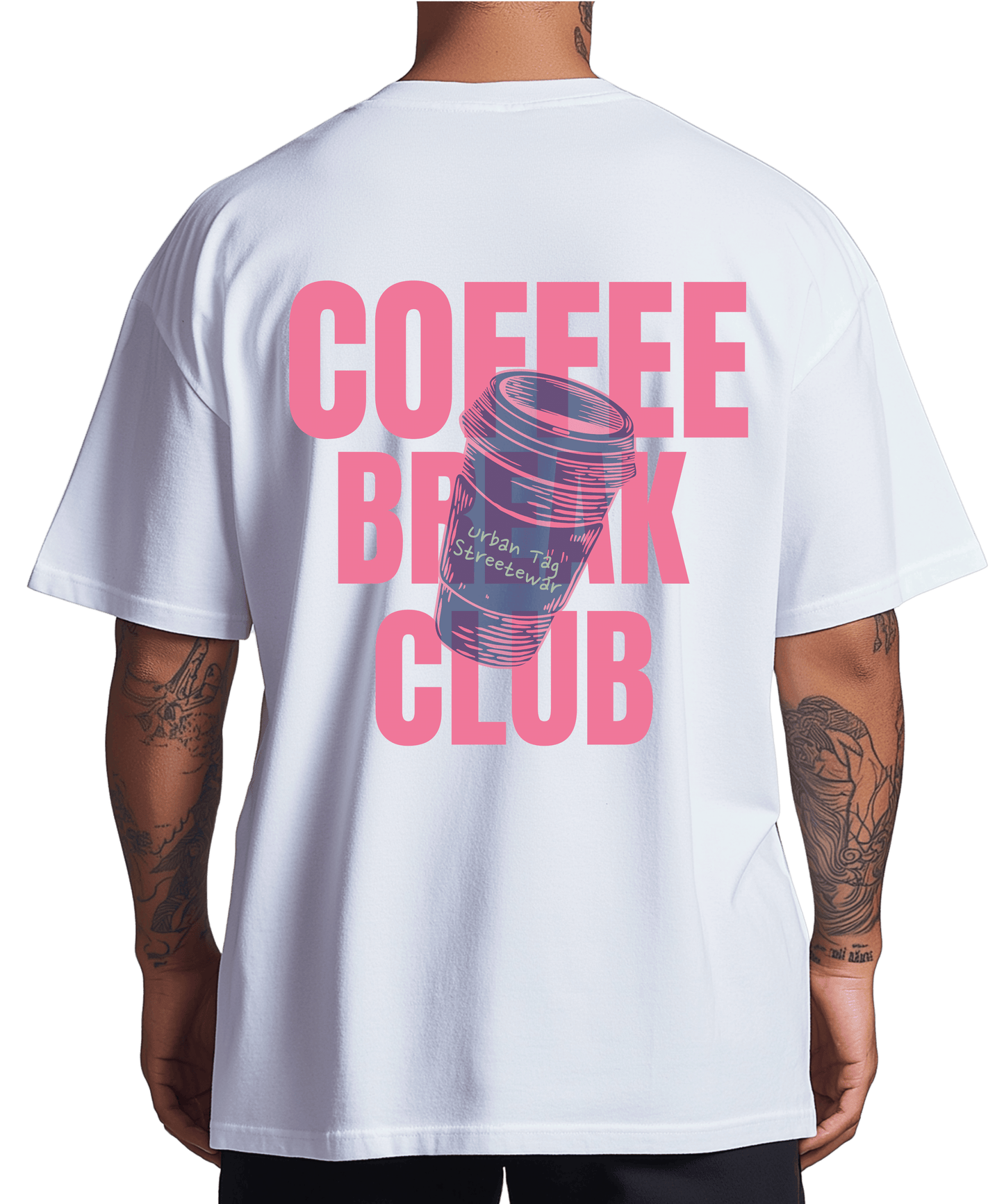 Urban Tag Oversized T-Shirt – "Coffee Break"