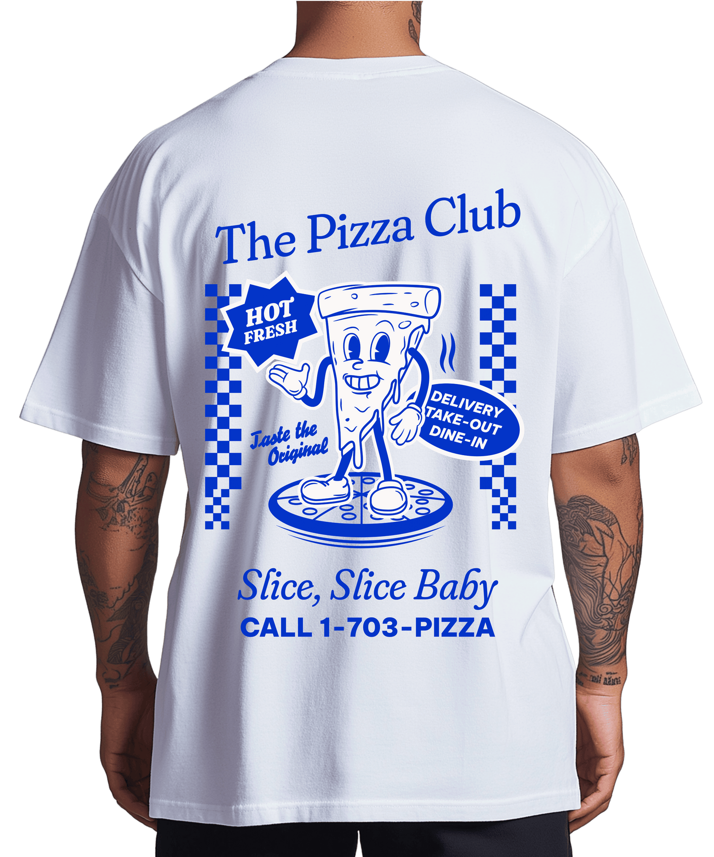Urban Tag Oversized T-Shirt – "The Pizza Club"
