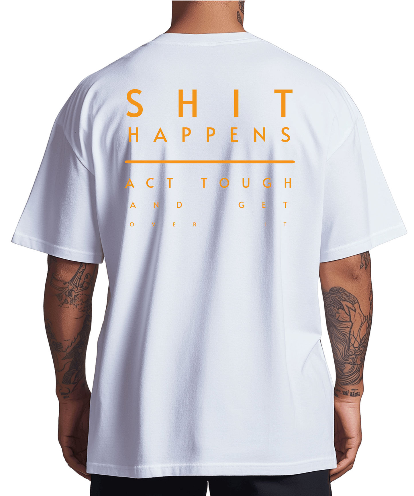 VACANCY Urban Tag Oversized T-Shirt – "Shit Happens"Shirt