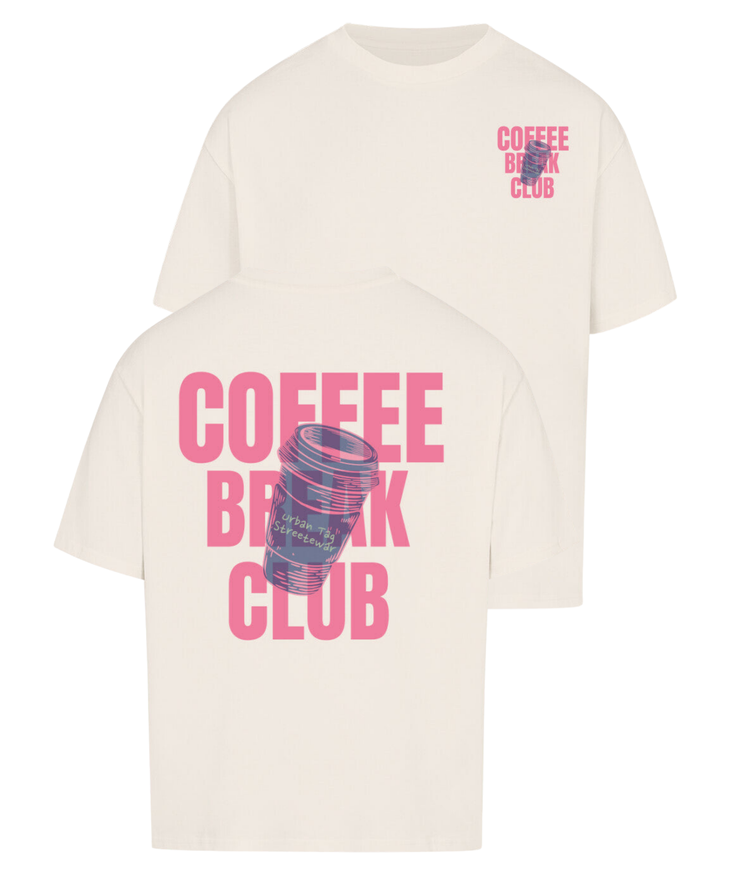 Urban Tag Oversized T-Shirt – "Coffee Break"
