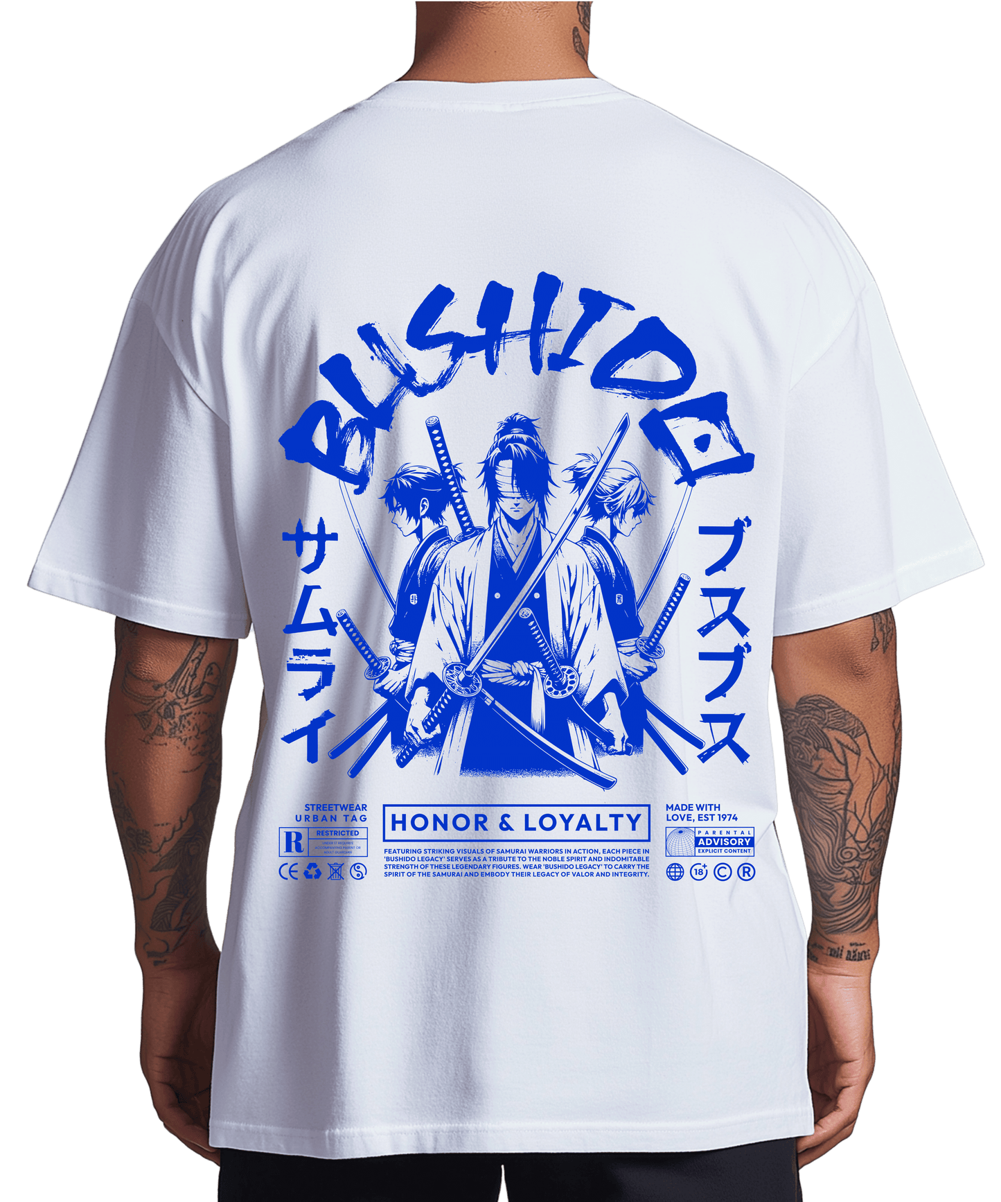 Urban Tag Oversized T-Shirt – "Bushido Samurai"