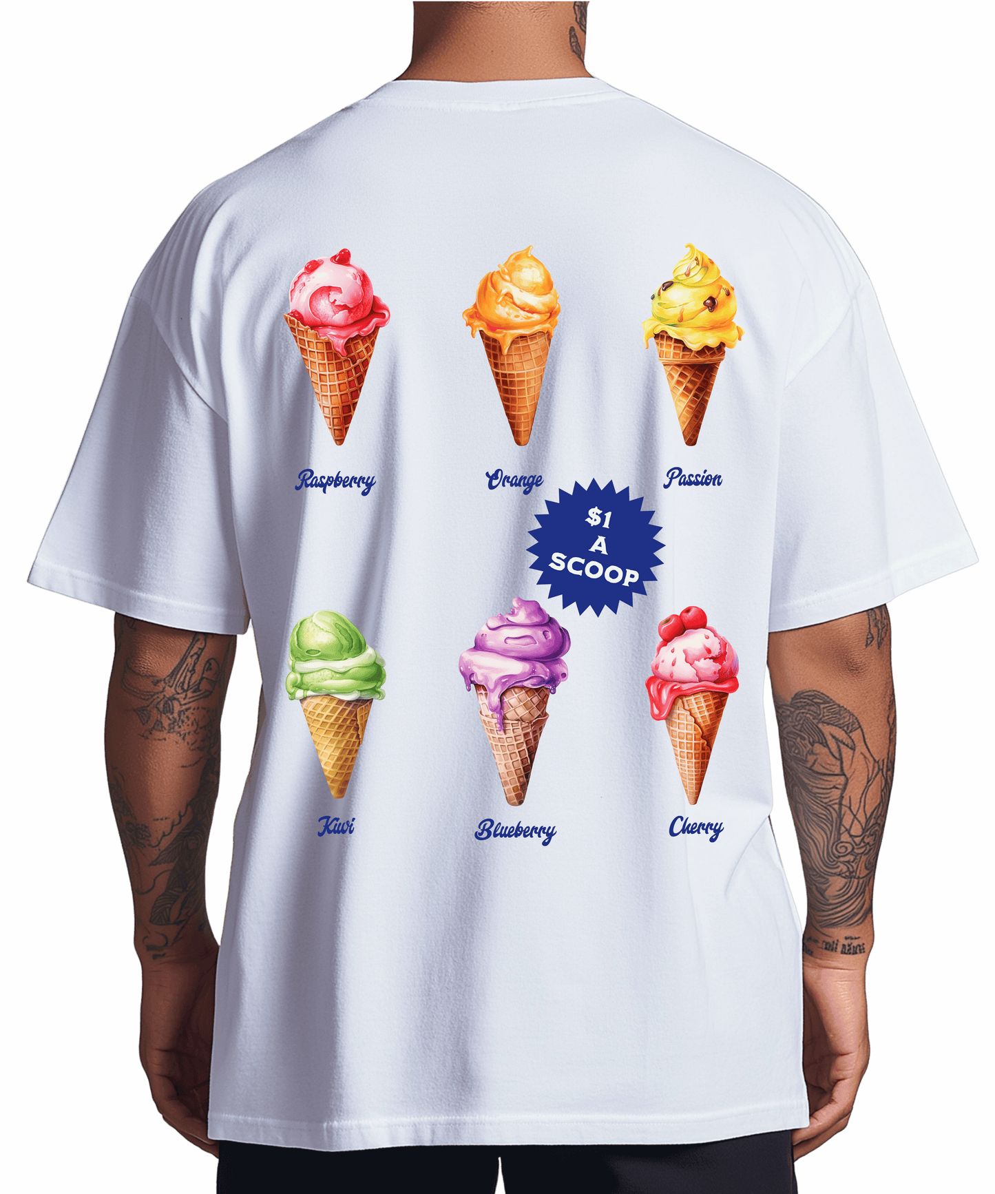 Urban Tag Oversized T-Shirt – "Ice Cream Club"