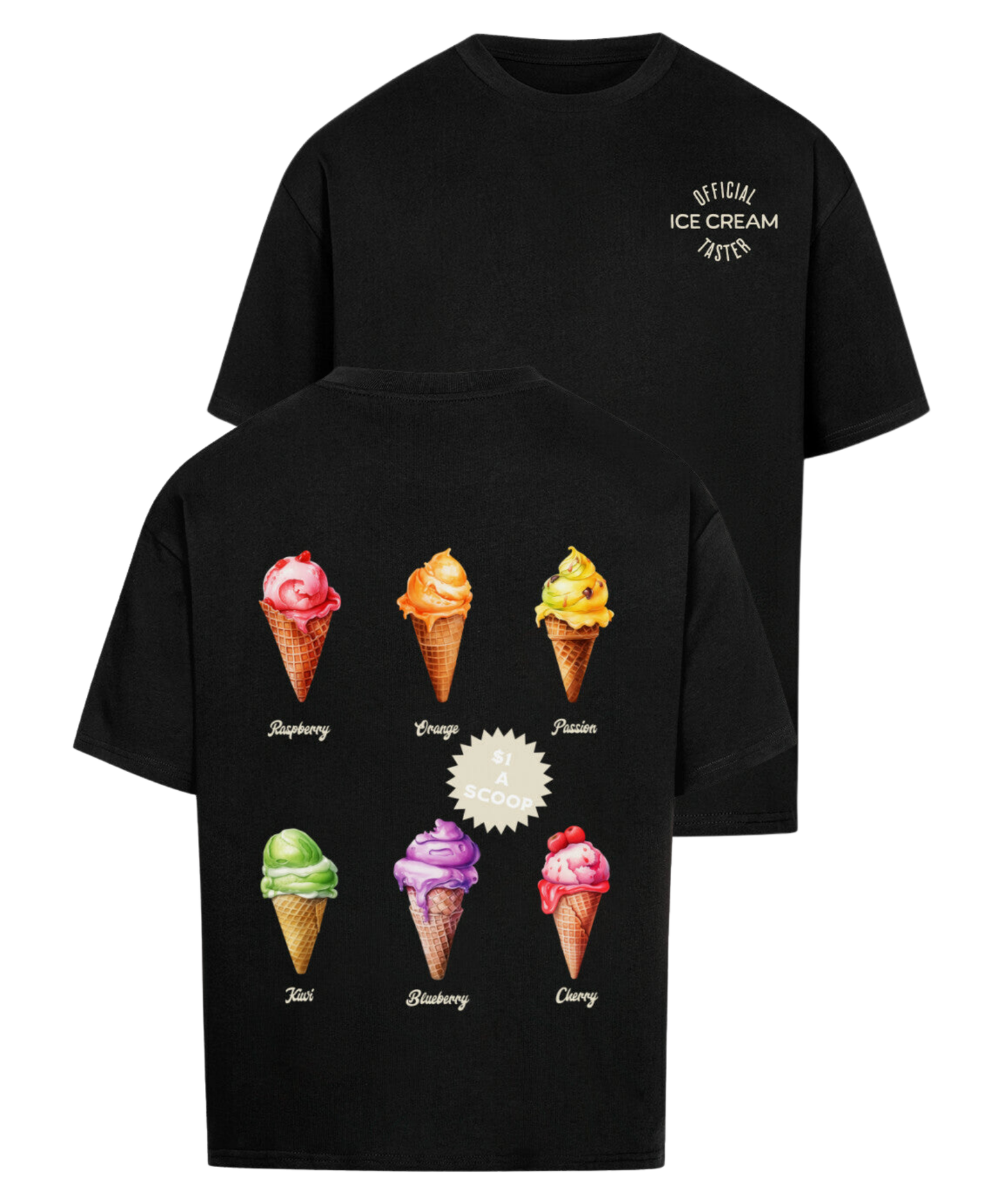 Urban Tag Oversized T-Shirt – "Ice Cream Club"