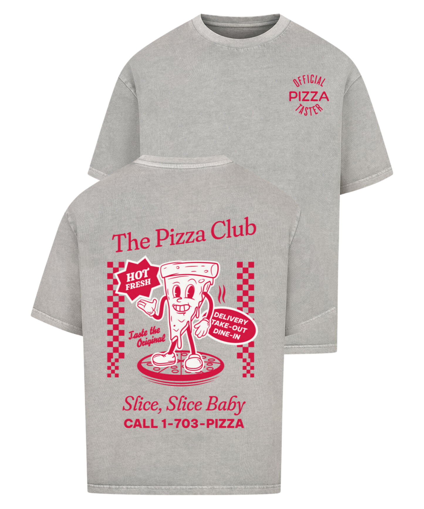 Urban Tag Oversized T-Shirt – "The Pizza Club"