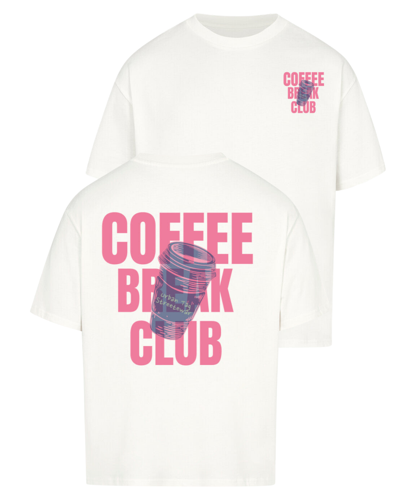 Urban Tag Oversized T-Shirt – "Coffee Break"