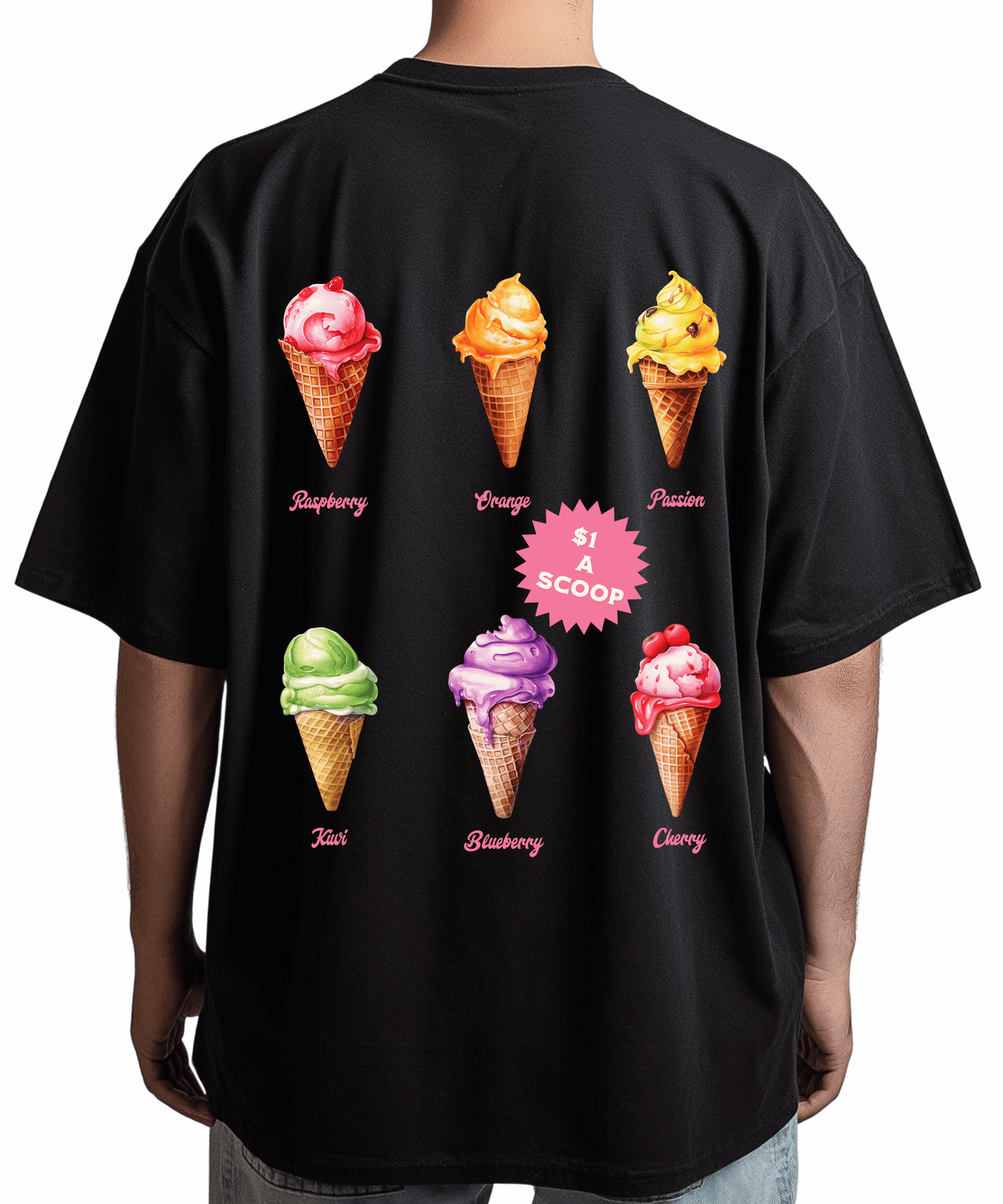 Urban Tag Oversized T-Shirt – "Ice Cream Club"