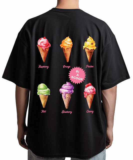 Urban Tag Oversized T-Shirt – "Ice Cream Club"