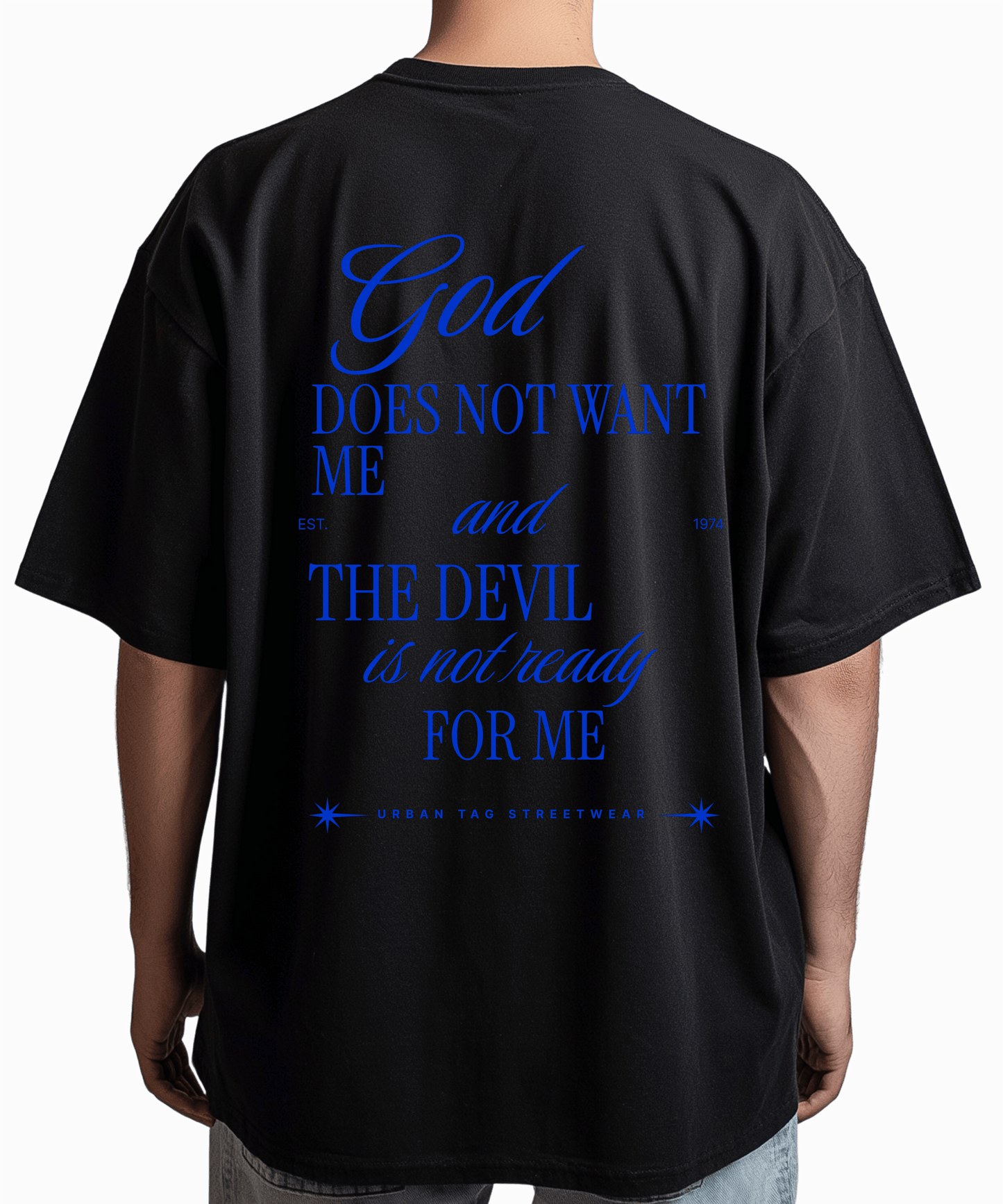 Urban Tag Oversized T-Shirt – "God & Devil"