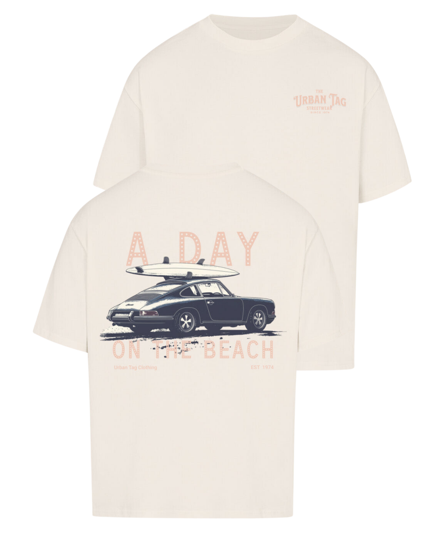 Urban Tag Oversized T-Shirt – "A Day on the Beach"