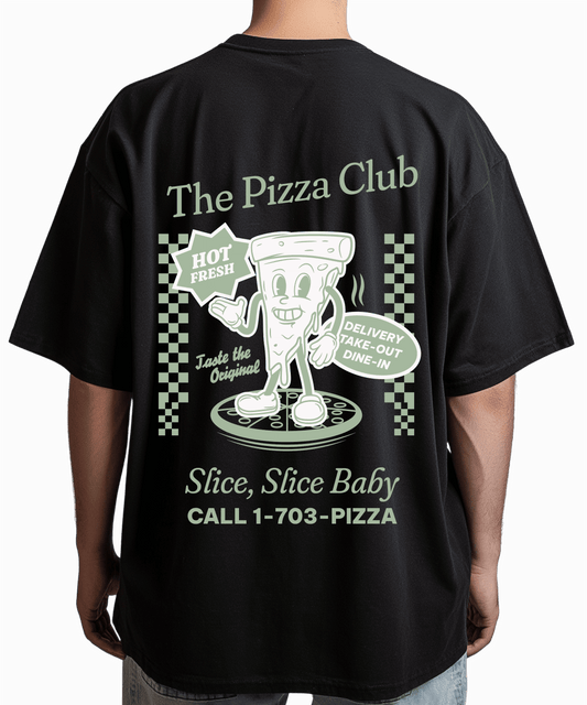 Urban Tag Oversized T-Shirt – "The Pizza Club"