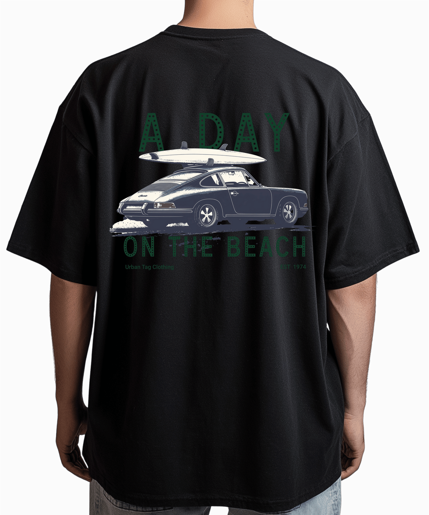 Urban Tag Oversized T-Shirt – "A Day on the Beach"