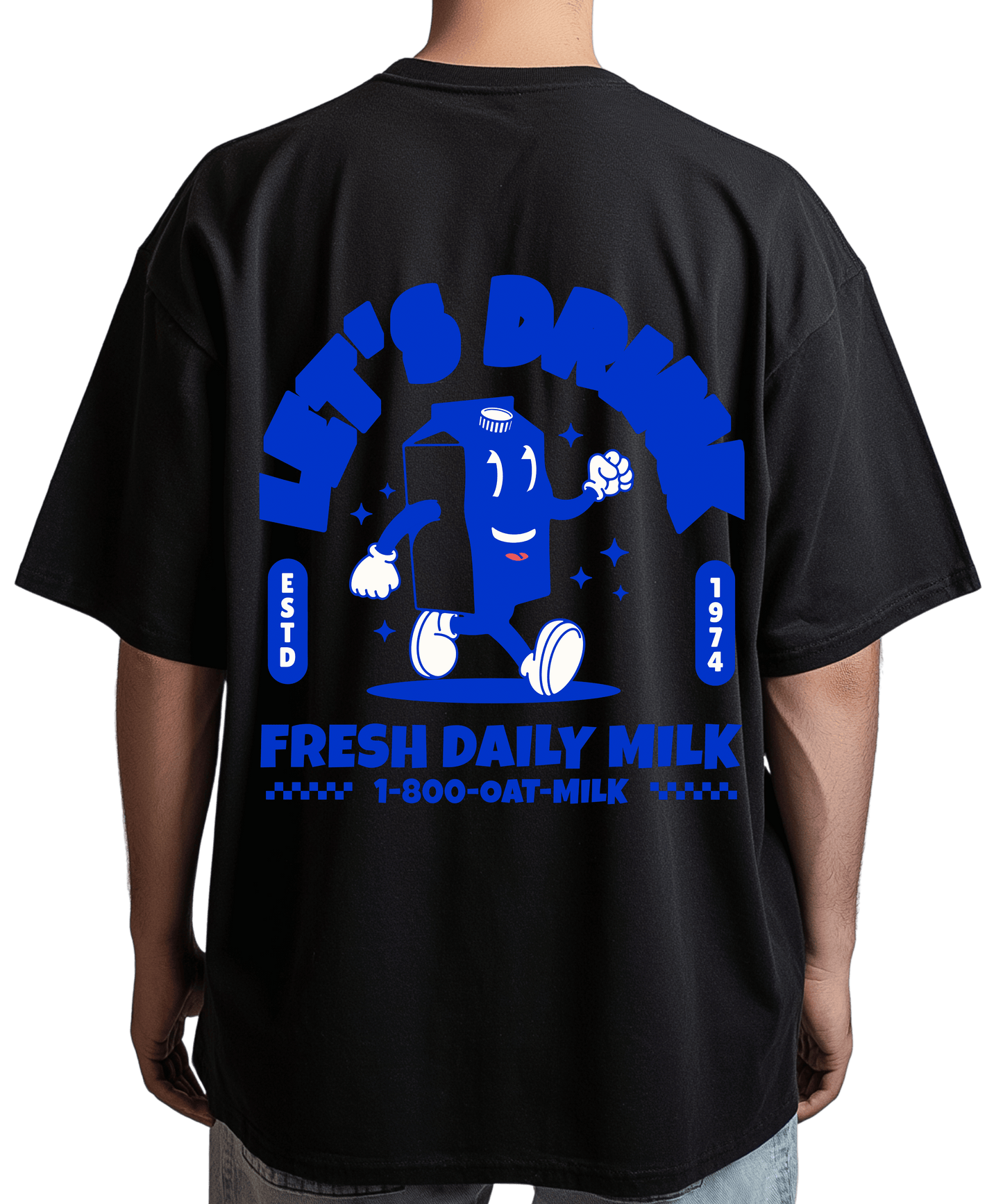 Urban Tag Oversized T-Shirt – "Fresh Daily Milk"