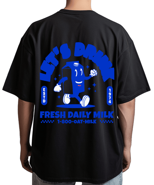 Urban Tag Oversized T-Shirt – "Fresh Daily Milk"