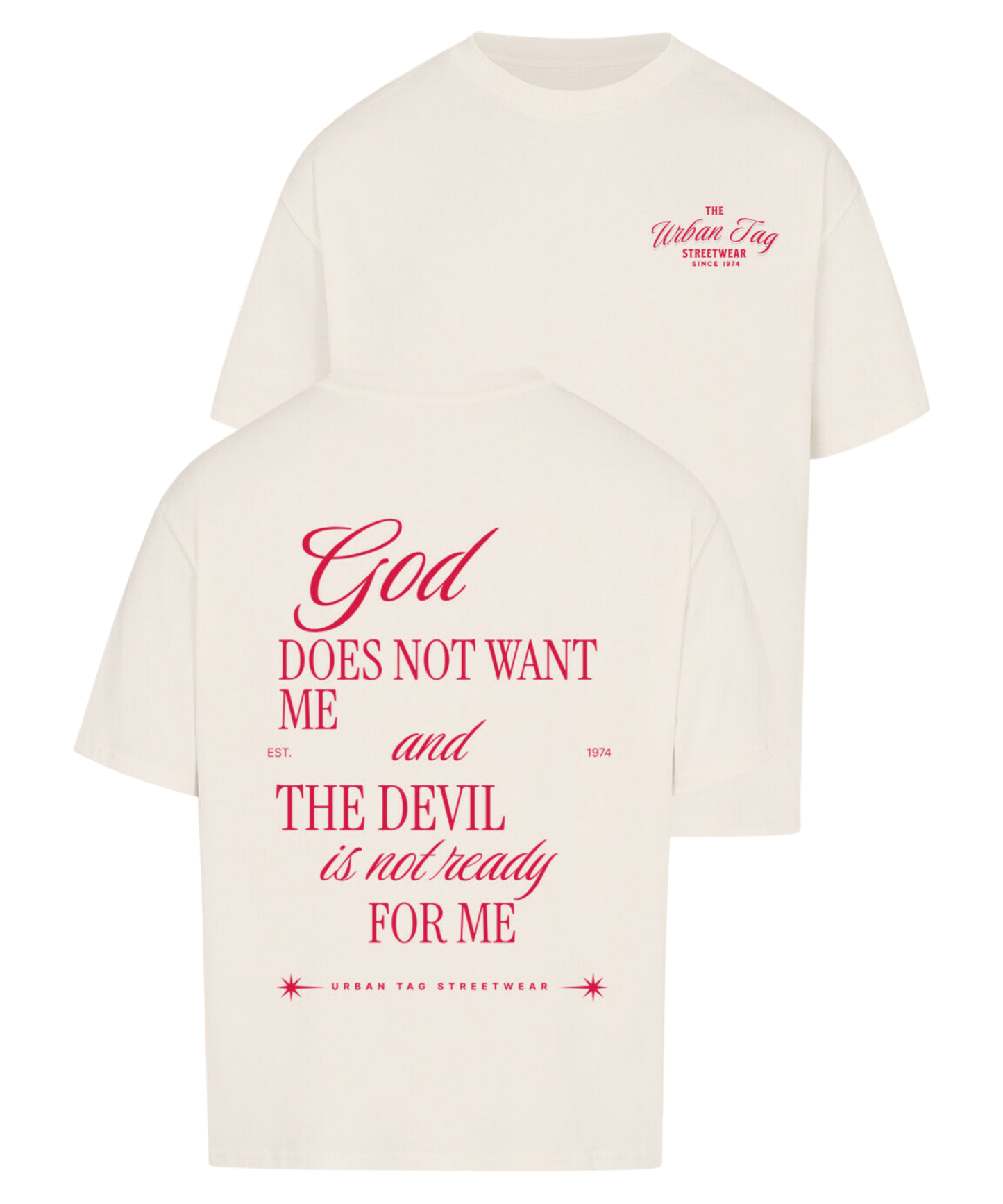 Urban Tag Oversized T-Shirt – "God & Devil"