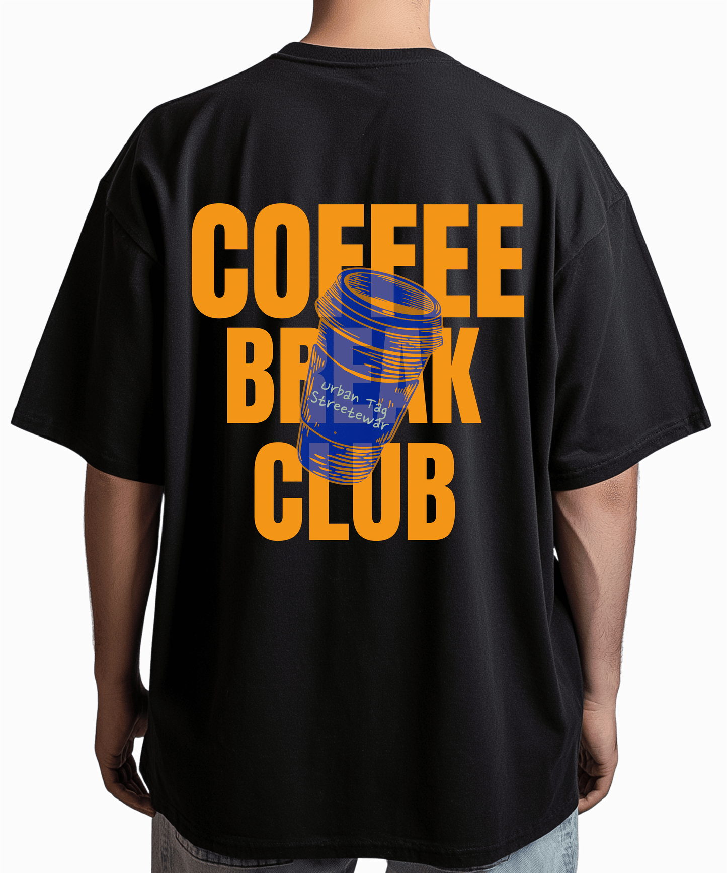 Urban Tag Oversized T-Shirt – "Coffee Break"