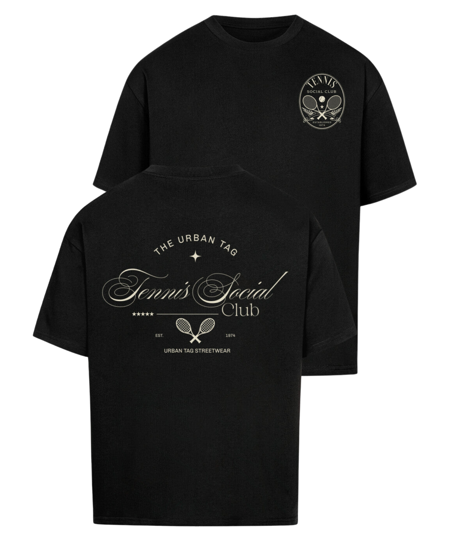 Urban Tag Oversized T-Shirt – "Tennis Social Club"