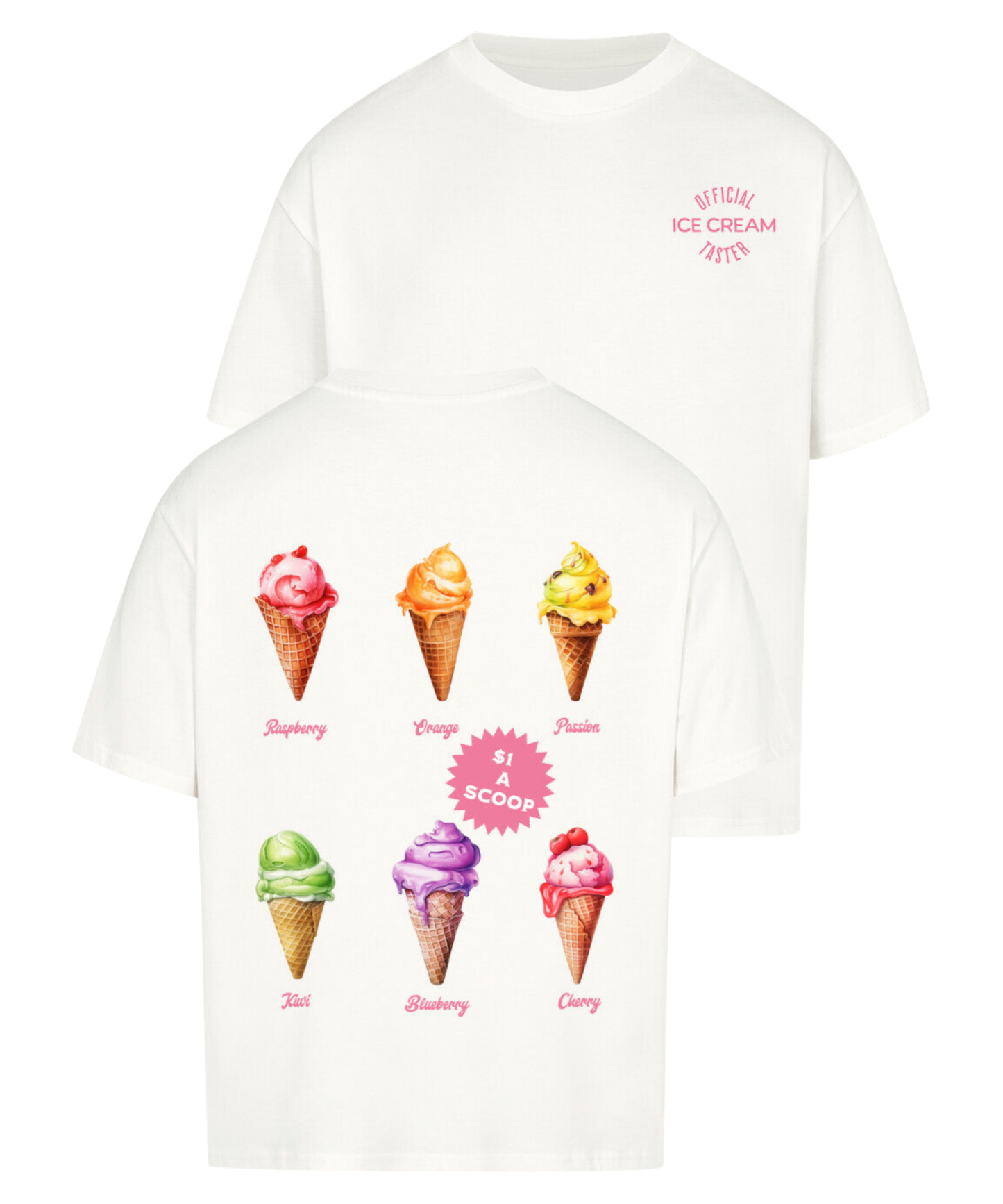 Urban Tag Oversized T-Shirt – "Ice Cream Club"