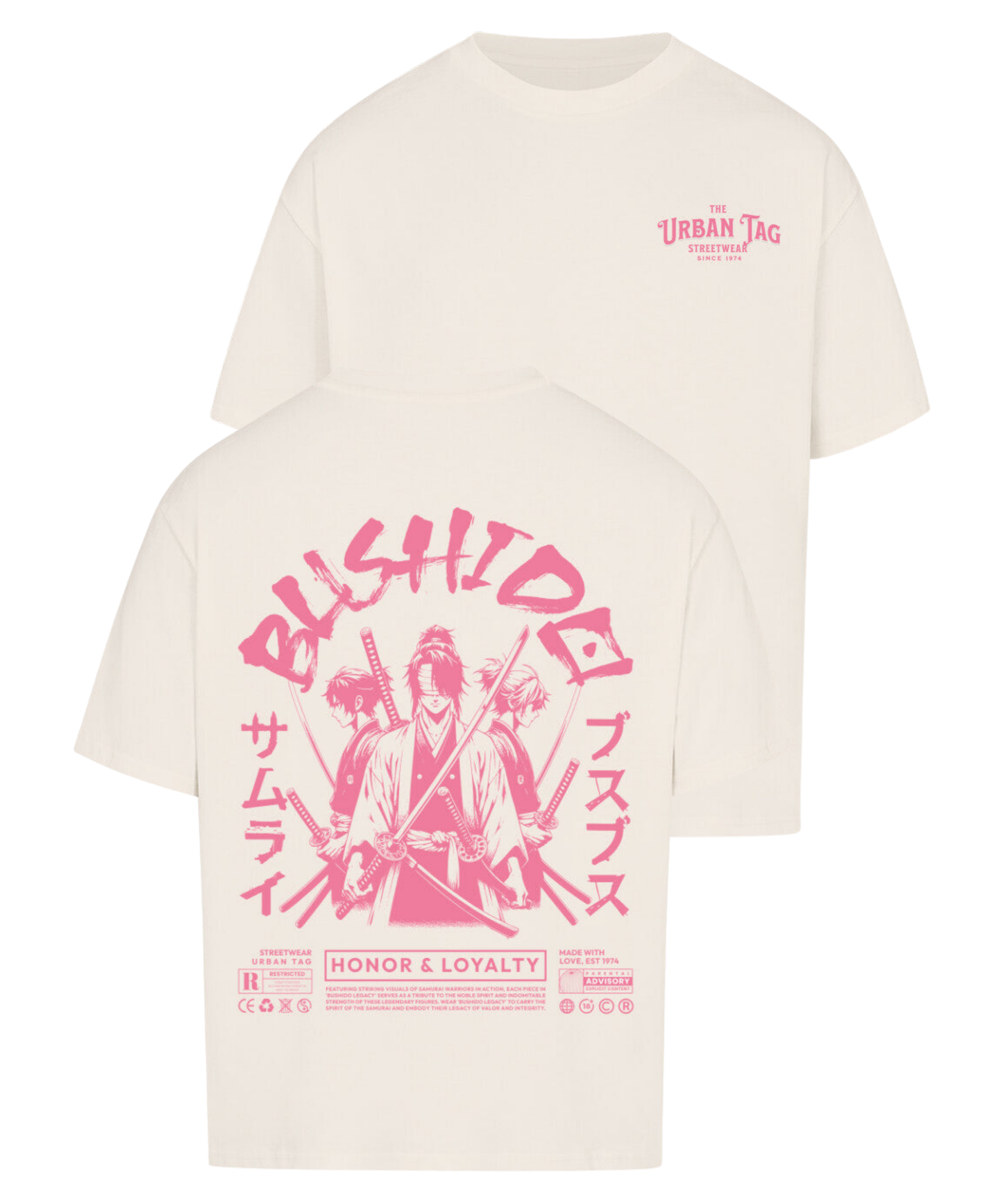 Urban Tag Oversized T-Shirt – "Bushido Samurai"