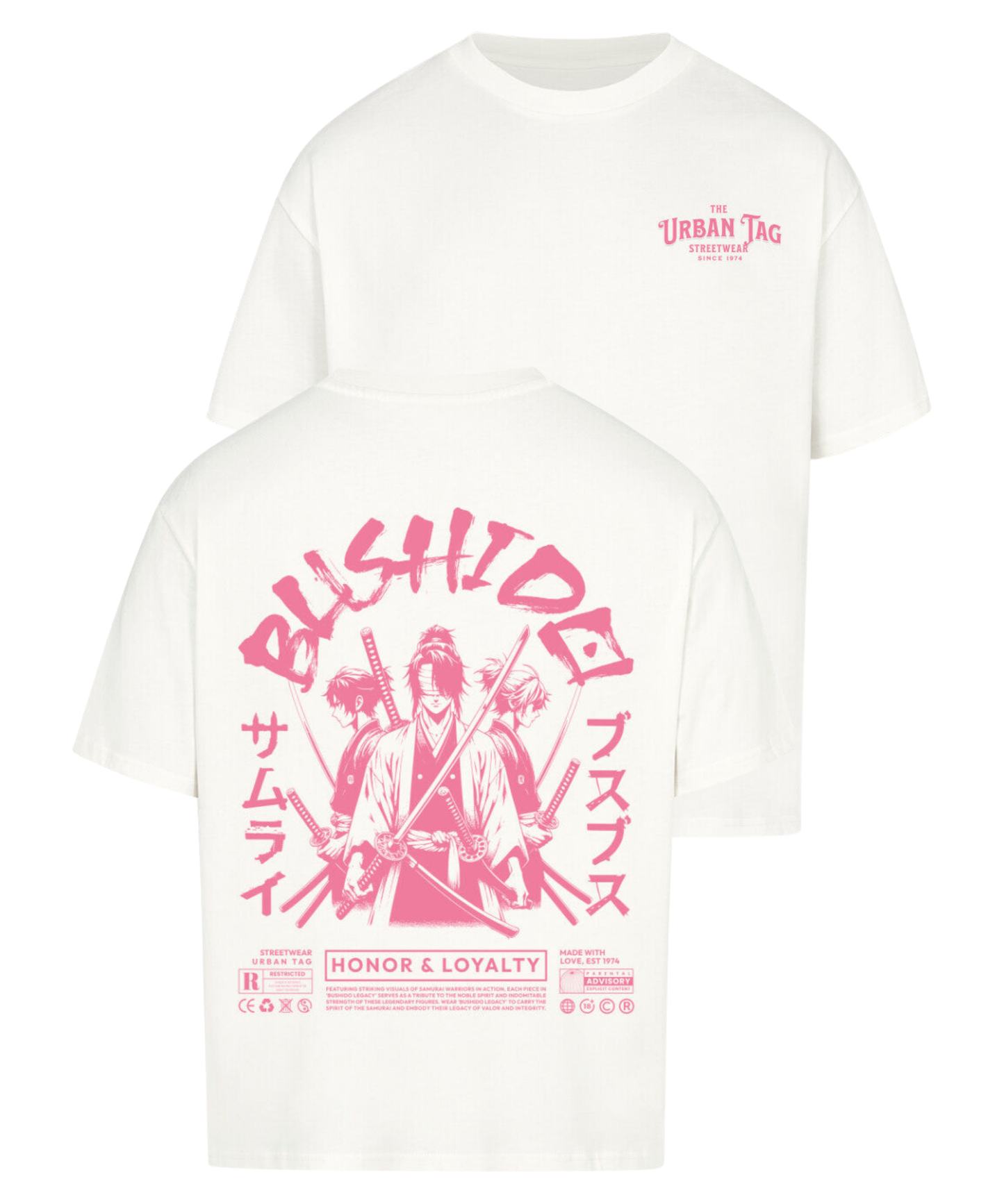 Urban Tag Oversized T-Shirt – "Bushido Samurai"