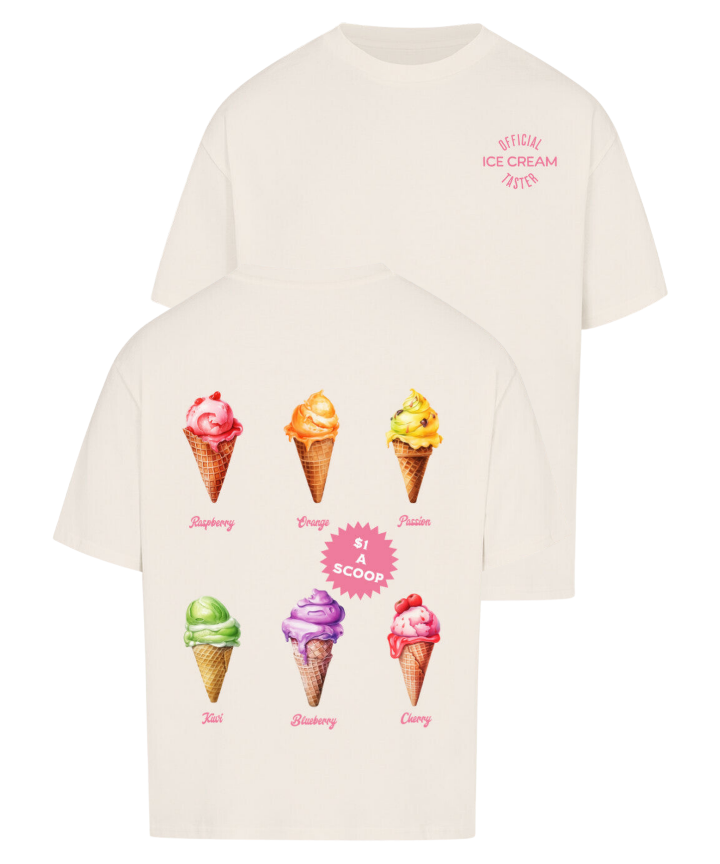 Urban Tag Oversized T-Shirt – "Ice Cream Club"