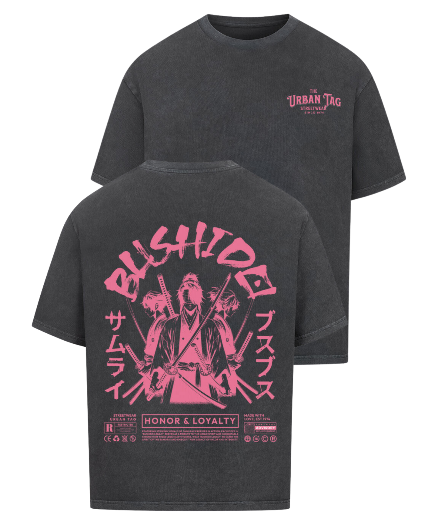Urban Tag Oversized T-Shirt – "Bushido Samurai"