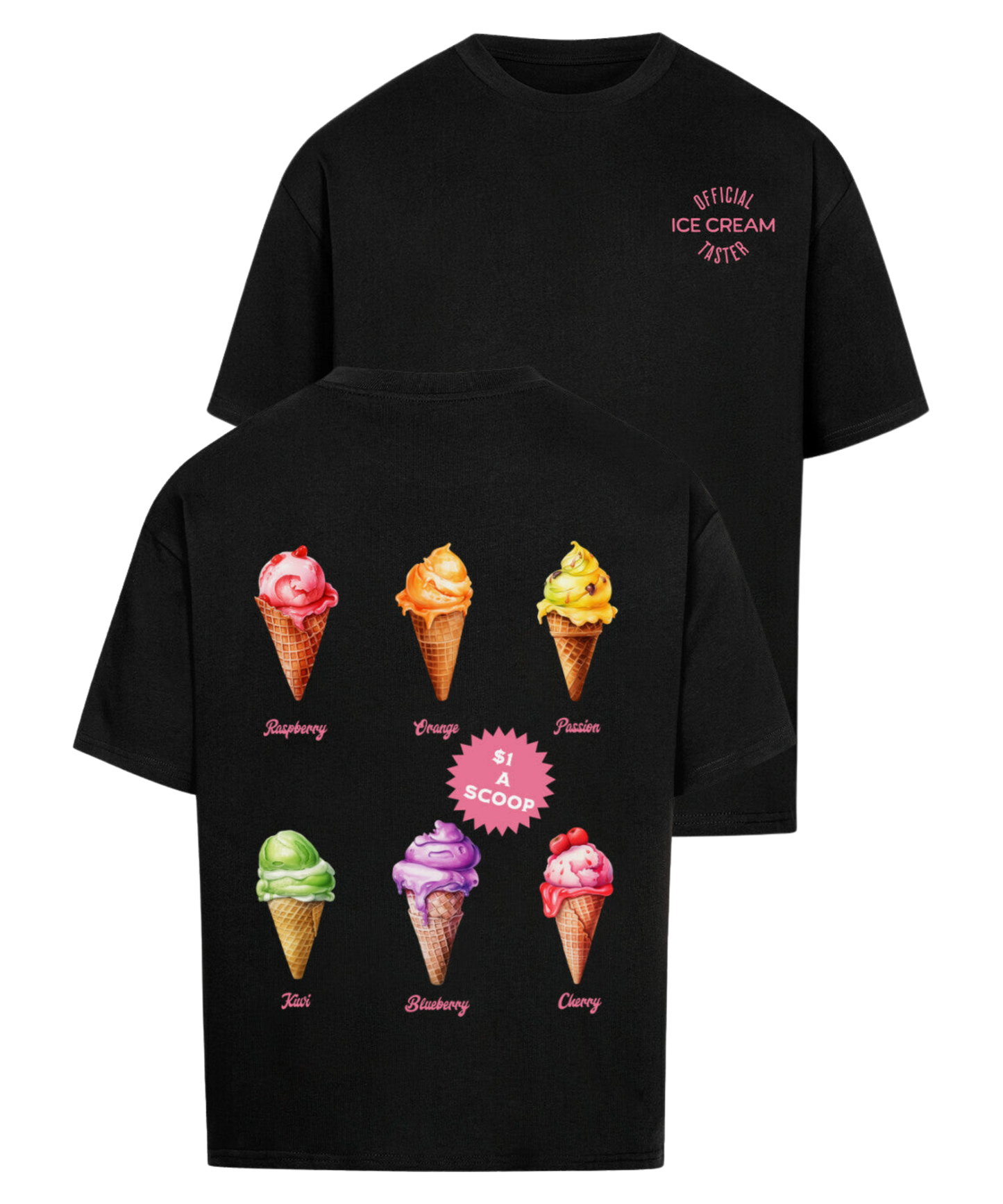 Urban Tag Oversized T-Shirt – "Ice Cream Club"