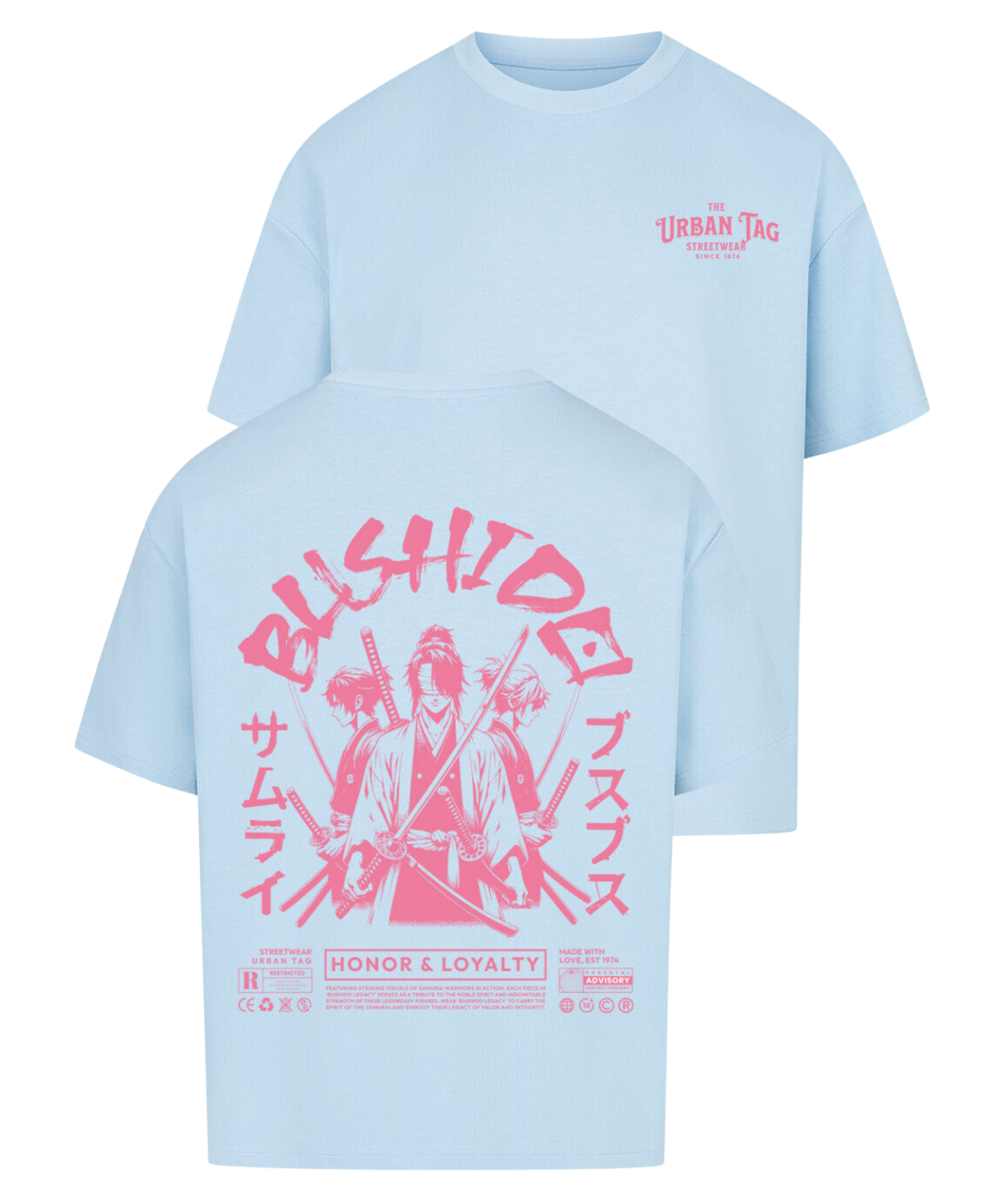 Urban Tag Oversized T-Shirt – "Bushido Samurai"