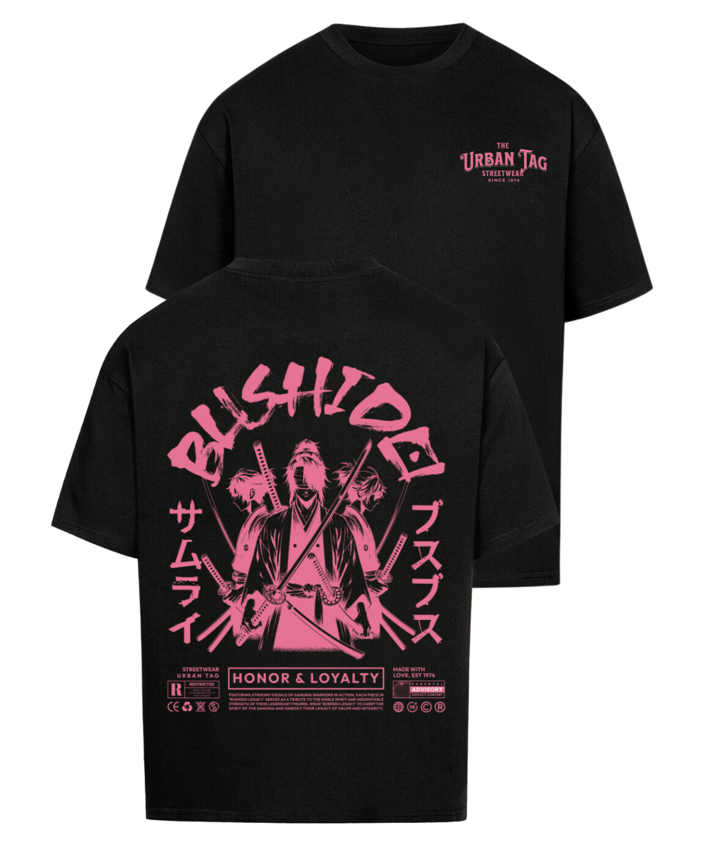 Urban Tag Oversized T-Shirt – "Bushido Samurai"