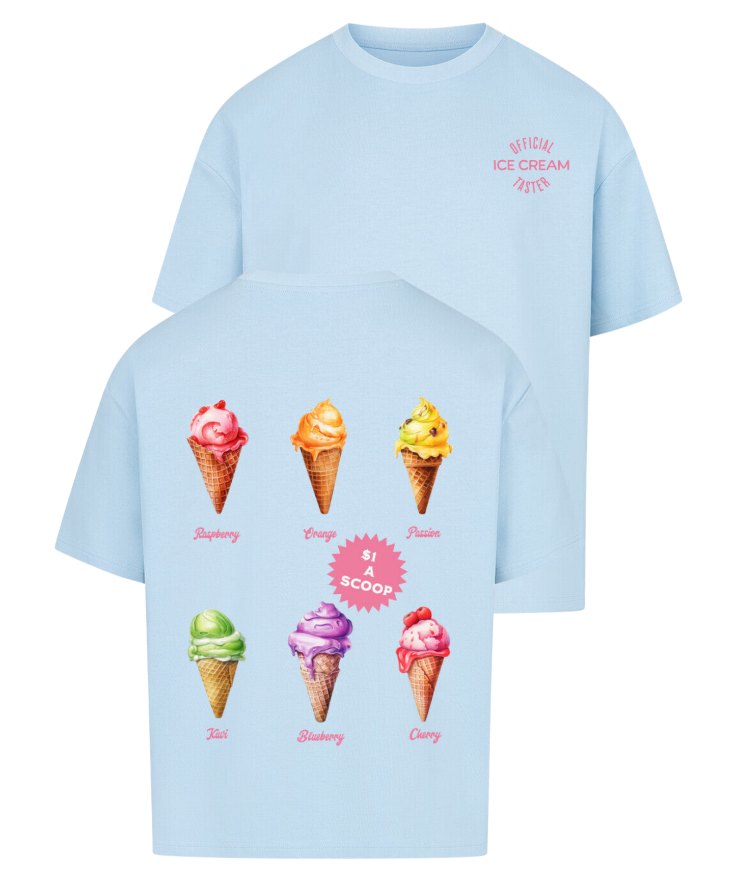 Urban Tag Oversized T-Shirt – "Ice Cream Club"