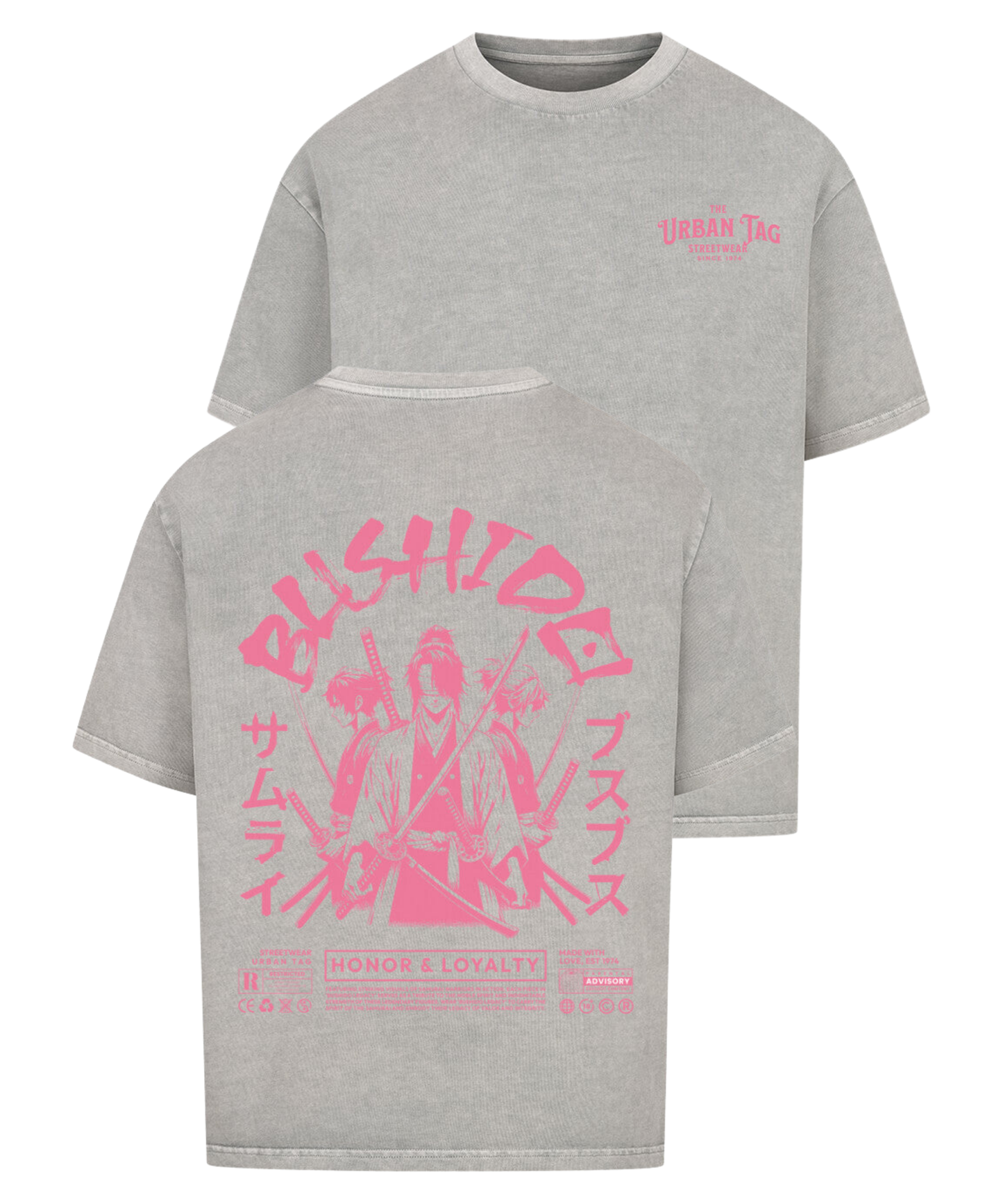 Urban Tag Oversized T-Shirt – "Bushido Samurai"